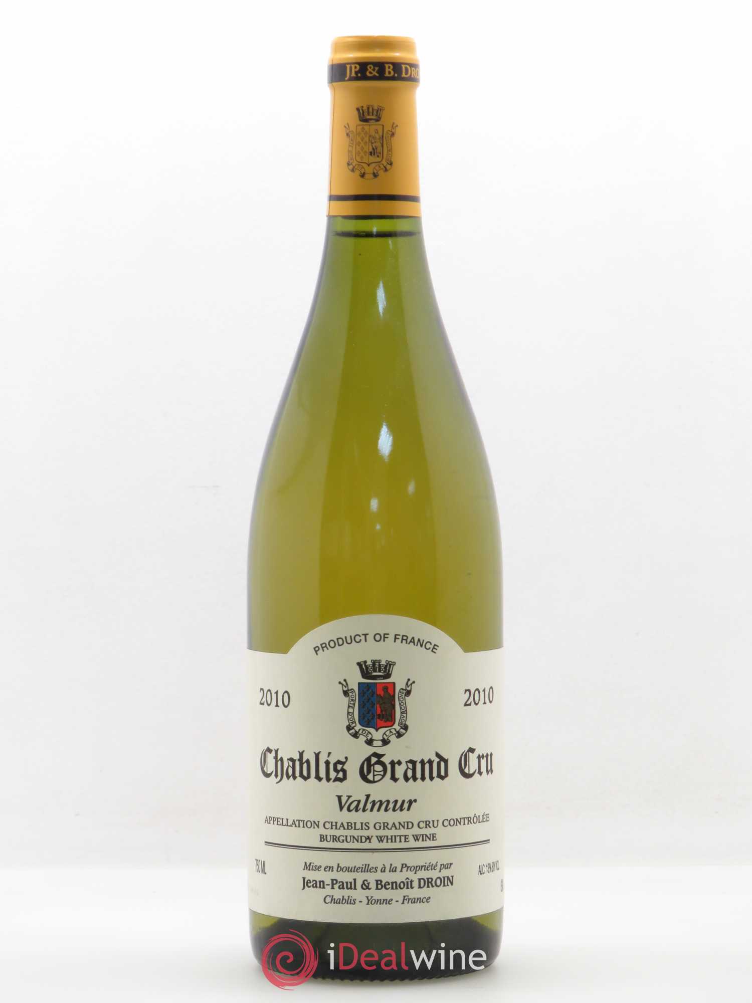 Chablis Grand Cru Valmur Jean-Paul & Benoît Droin (Domaine) 2010 - Lot de 1 bouteille - 0