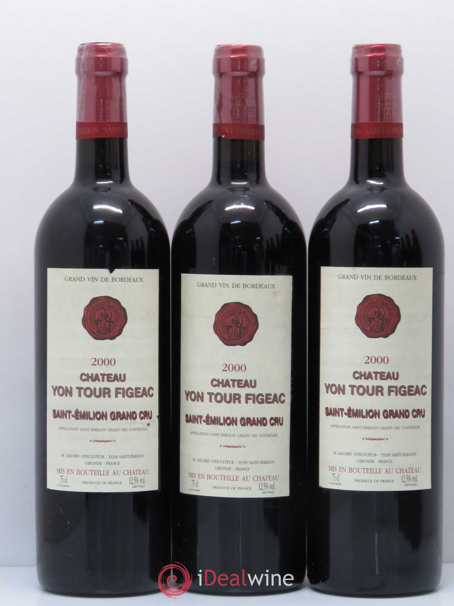 Saint-Émilion Château Yon Tour Figeac 2000 - Posten von 6 Flaschen - 1