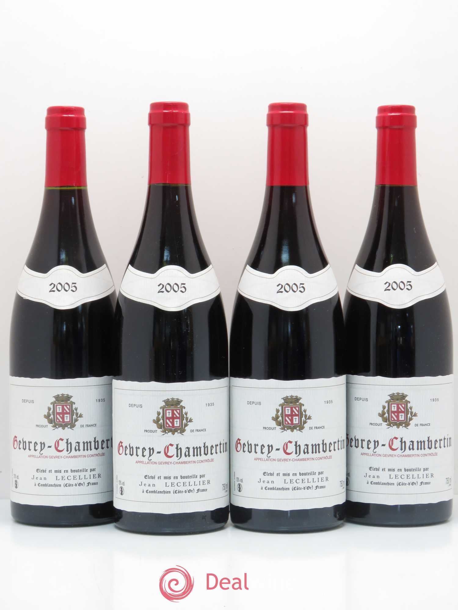 Gevrey-Chambertin Jean Lecellier 2005 - Posten von 4 Flaschen - 0