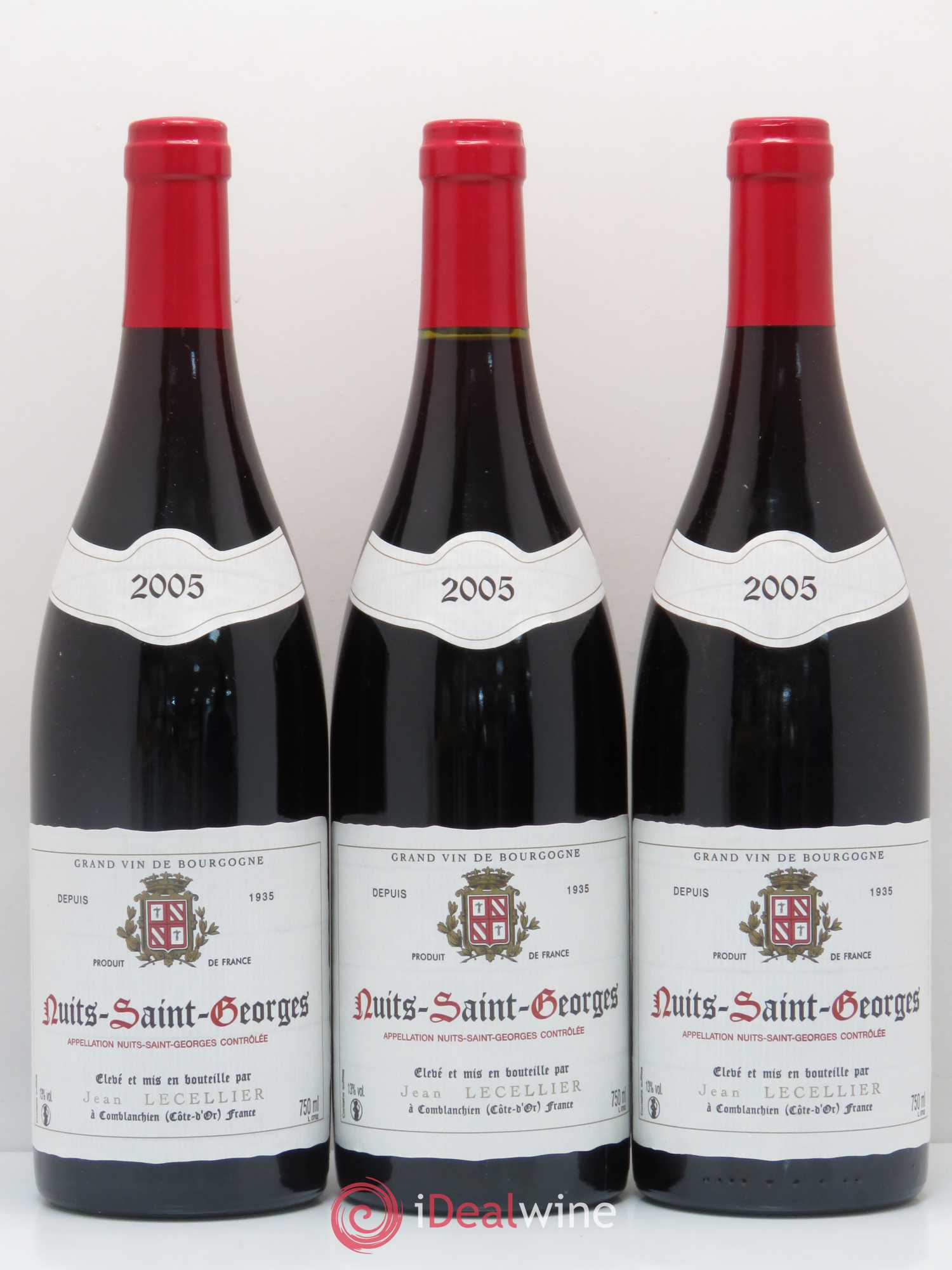 Nuits-Saint-Georges Jean Lecellier 2005 - Lot de 6 bouteilles - 1
