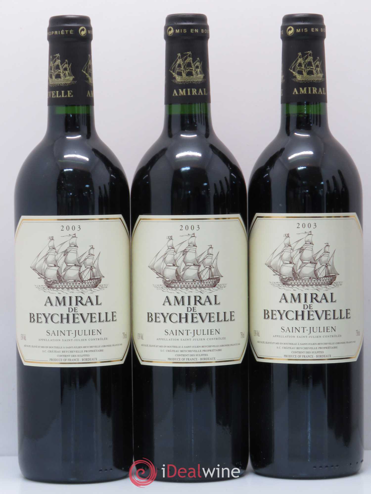 Amiral de Beychevelle Second Vin 2003 - Lot de 6 bouteilles - 1
