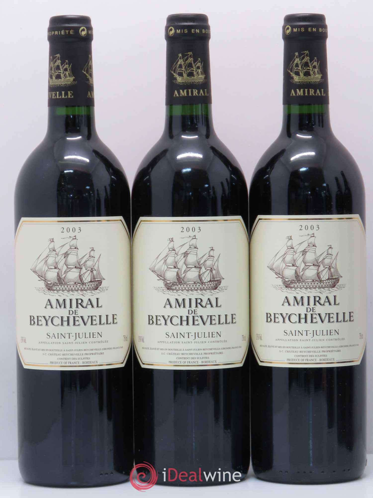 Amiral de Beychevelle Second Vin 2003 - Lot de 6 bouteilles - 2