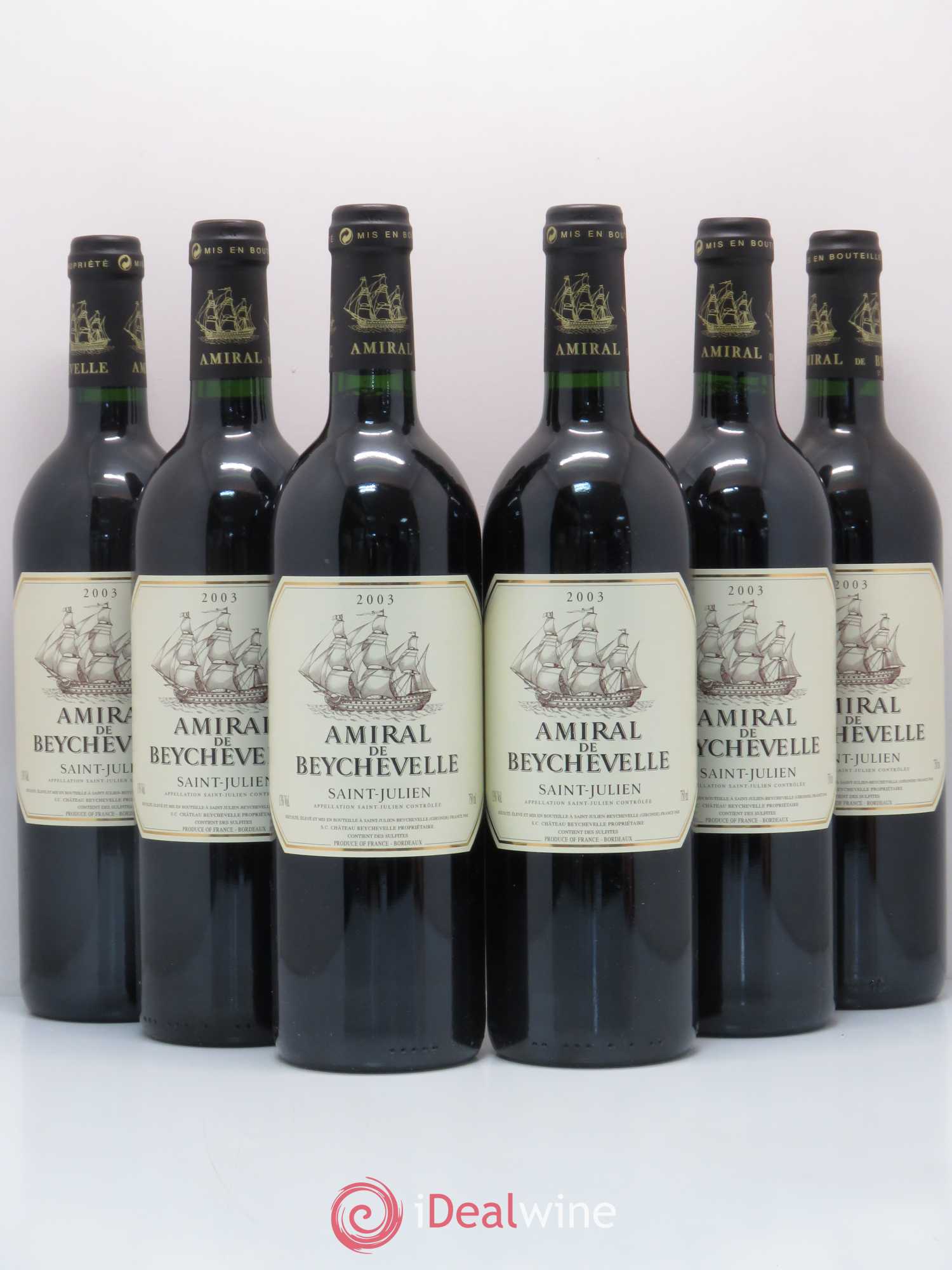 Amiral de Beychevelle Second Vin 2003 - Lot de 6 bouteilles - 0