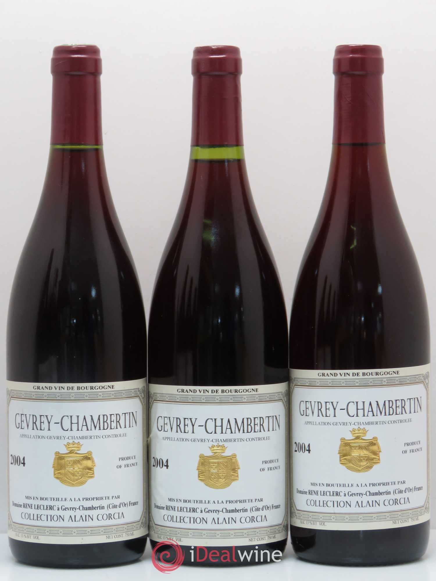 Gevrey-Chambertin Alain Corcia Leclerc 2004 - Posten von 6 Flaschen - 2