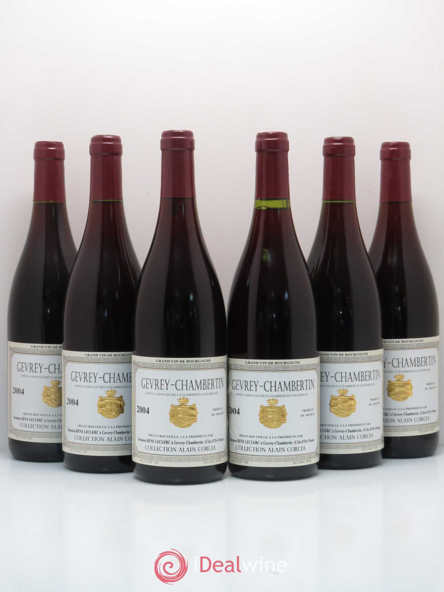 Gevrey-Chambertin Alain Corcia Leclerc 2004 - Posten von 6 Flaschen - 0
