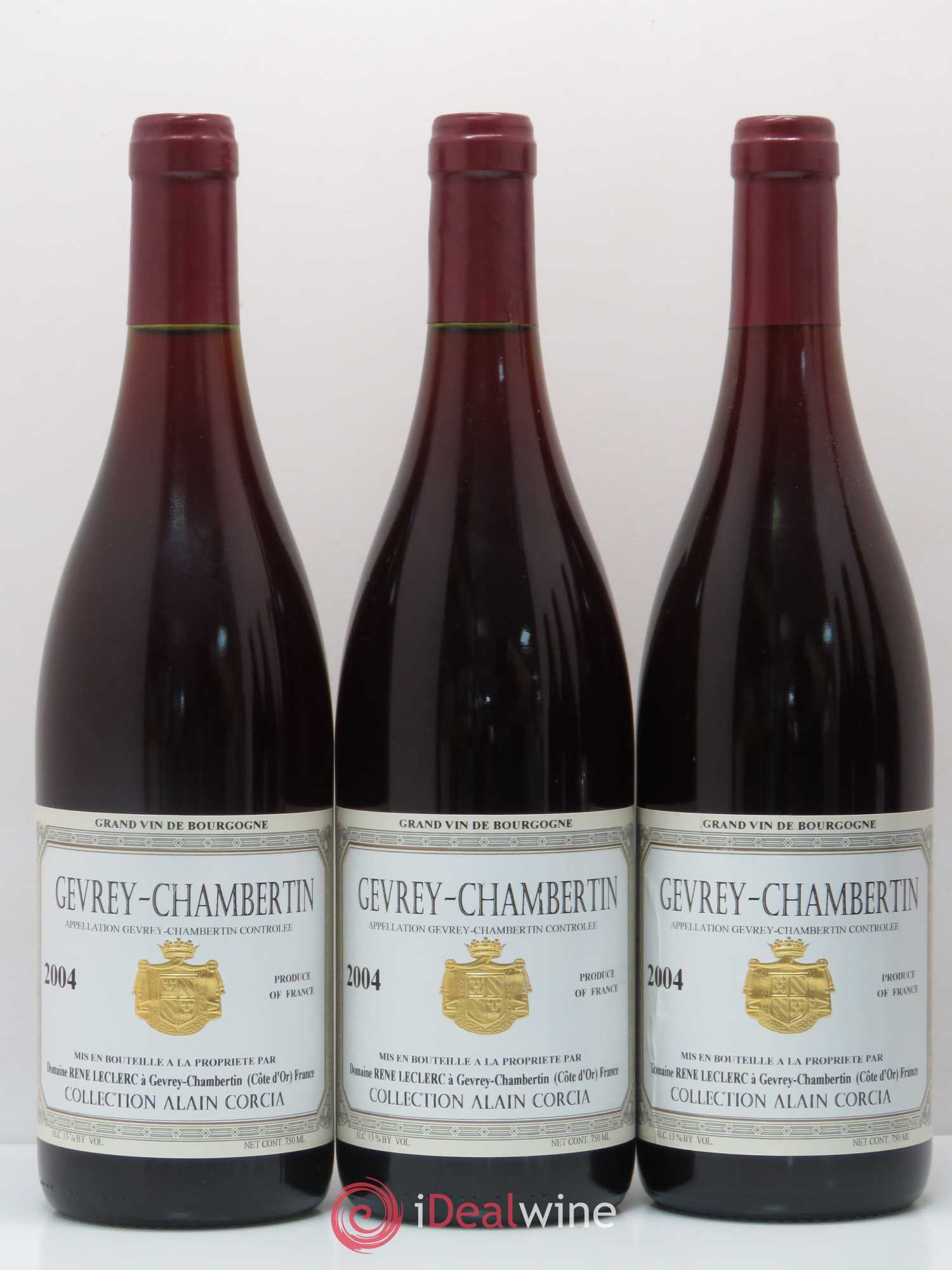 Gevrey-Chambertin Alain Corcia Leclerc 2004 - Posten von 6 Flaschen - 1
