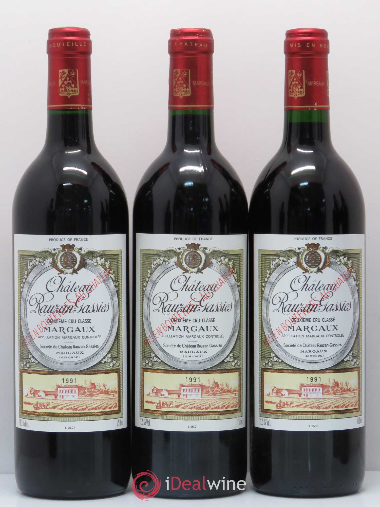 Château Rauzan-Gassies 2ème Grand Cru Classé 1991 - Lot de 6 bouteilles - 2