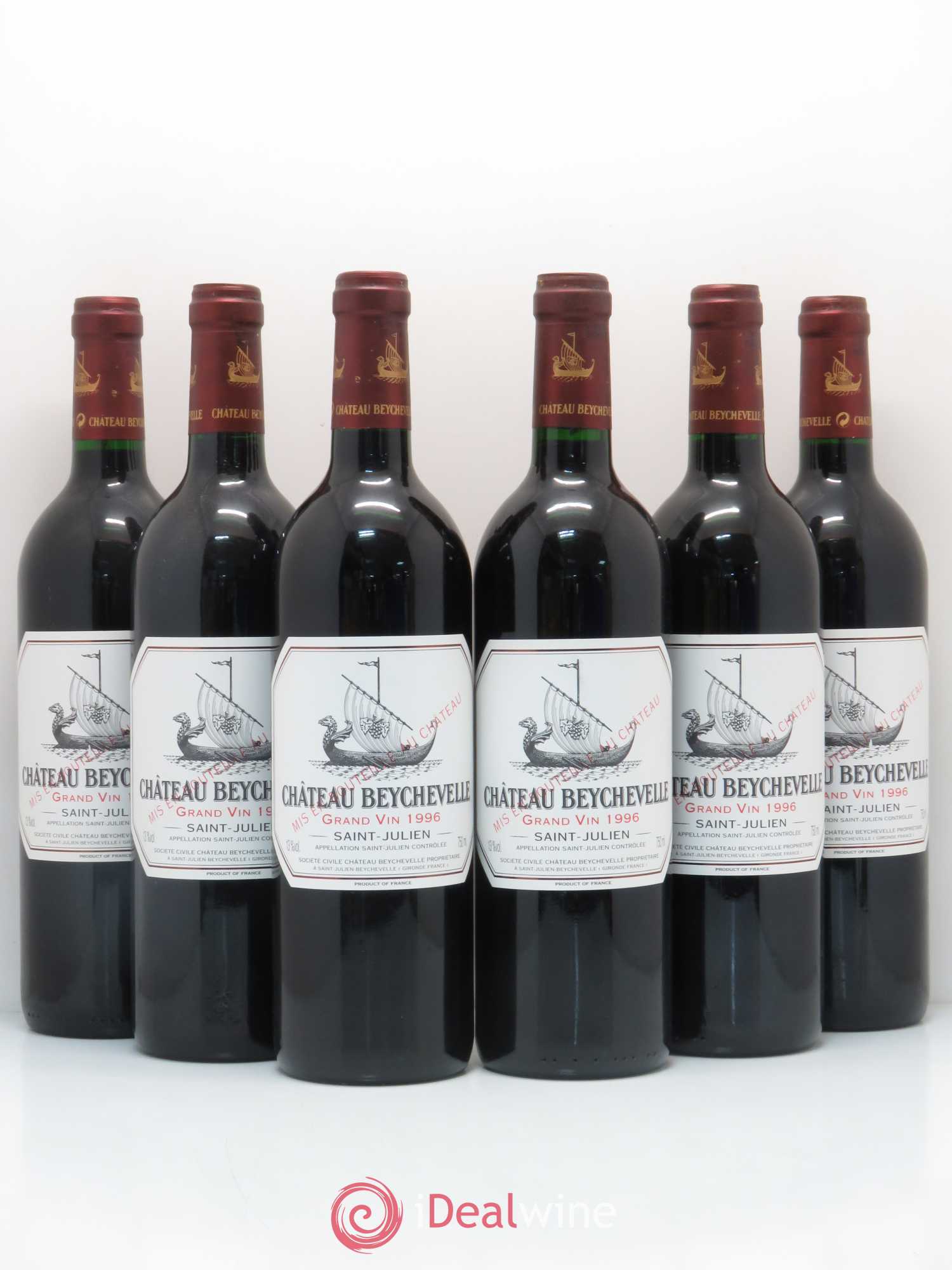 Château Beychevelle 4ème Grand Cru Classé 1996 - Lot de 6 bouteilles - 0