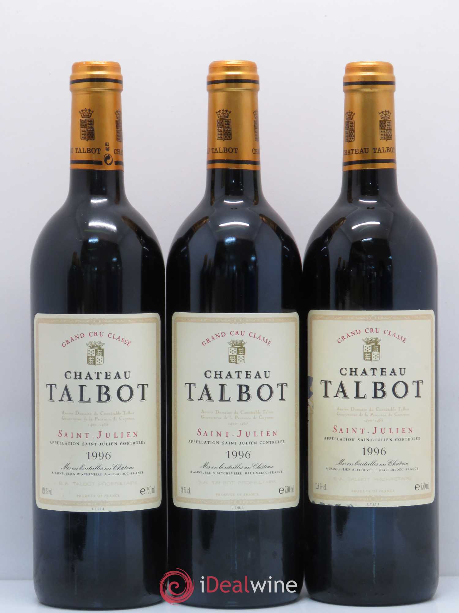 Château Talbot 4ème Grand Cru Classé 1996 - Lot de 6 bouteilles - 2