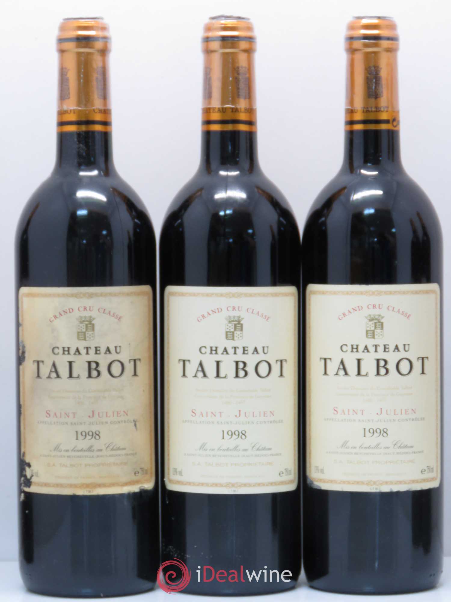 Château Talbot 4ème Grand Cru Classé 1998 - Lot de 6 bouteilles - 1