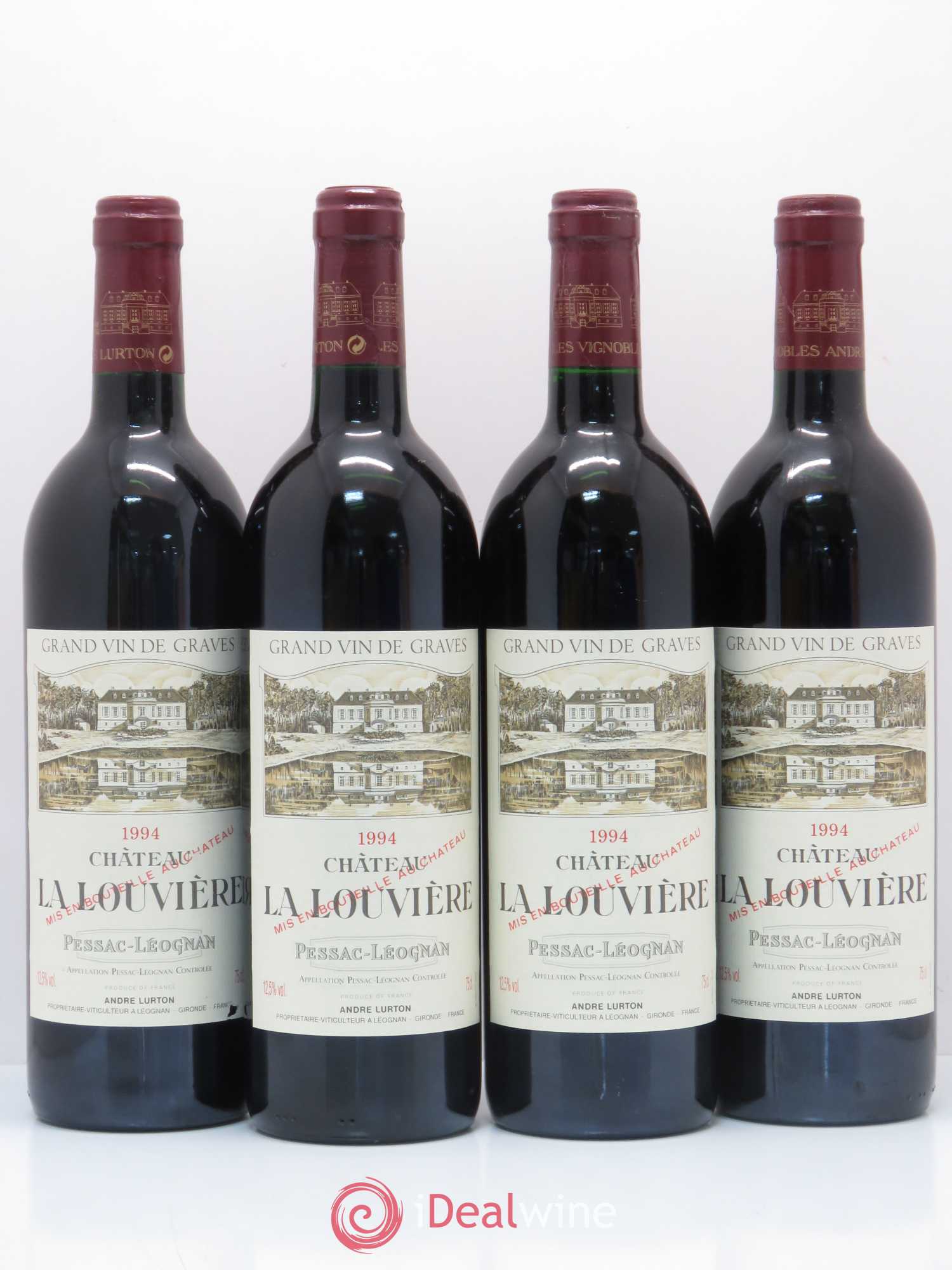 Château la Louvière 1994 - Lot de 4 bouteilles - 0