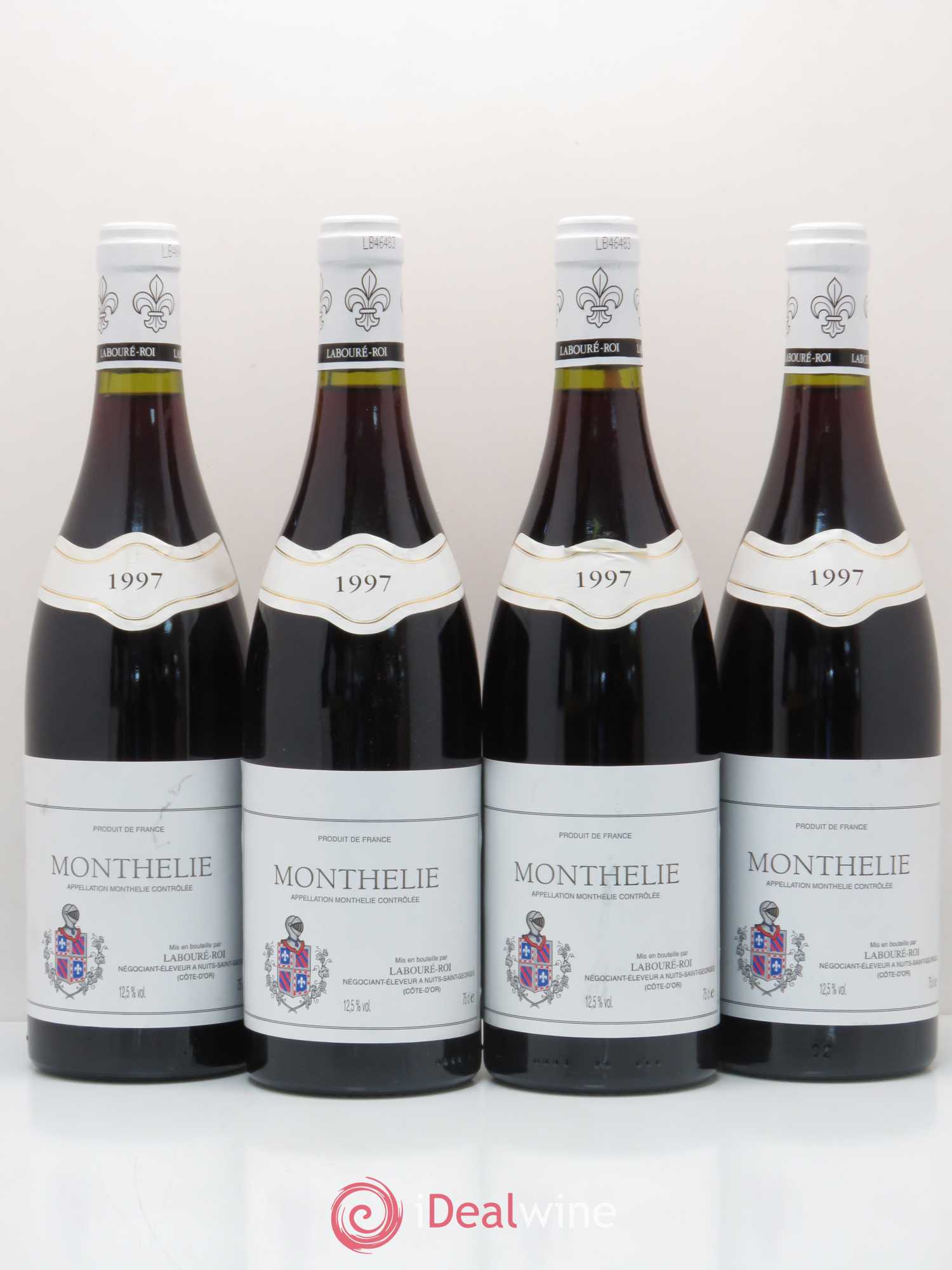 Monthélie Labouré Roi 1997 - Lot de 4 bouteilles - 0
