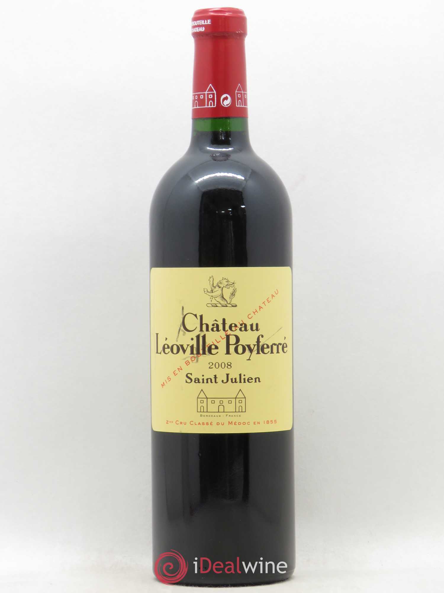Château Léoville Poyferré 2ème Grand Cru Classé 2008 - Lot de 1 bouteille - 0