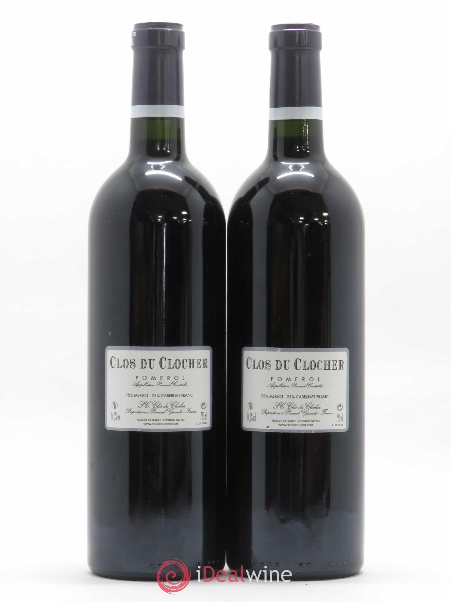 Clos du Clocher 2009 - Lot de 2 bouteilles - 1