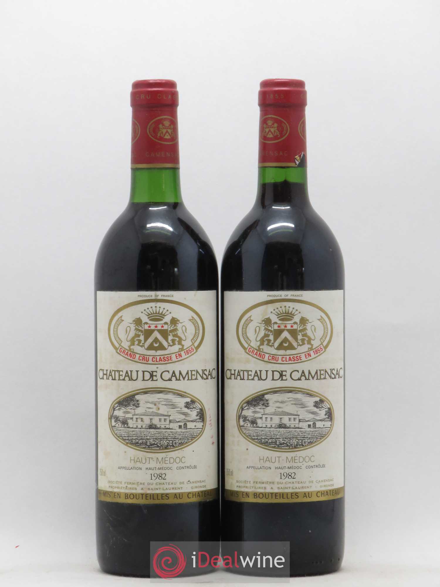 Château Camensac 5ème Grand Cru Classé 1982 - Lot de 2 bouteilles - 0