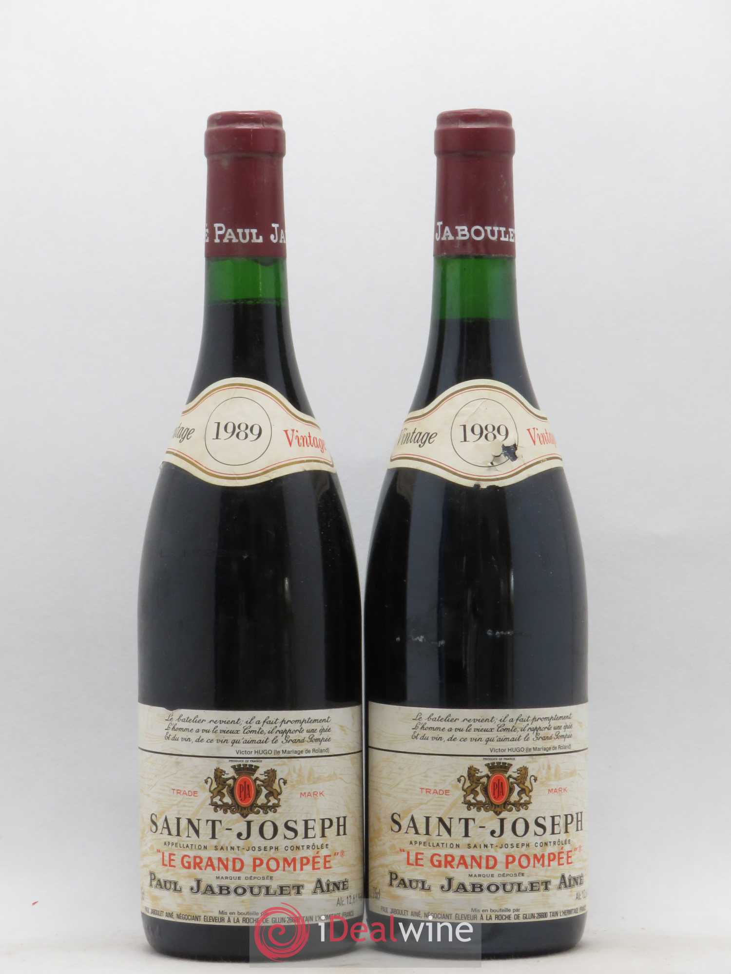 Saint-Joseph Le Grand Pompée Paul Jaboulet Ainé 1989 - Posten von 2 Flaschen - 0