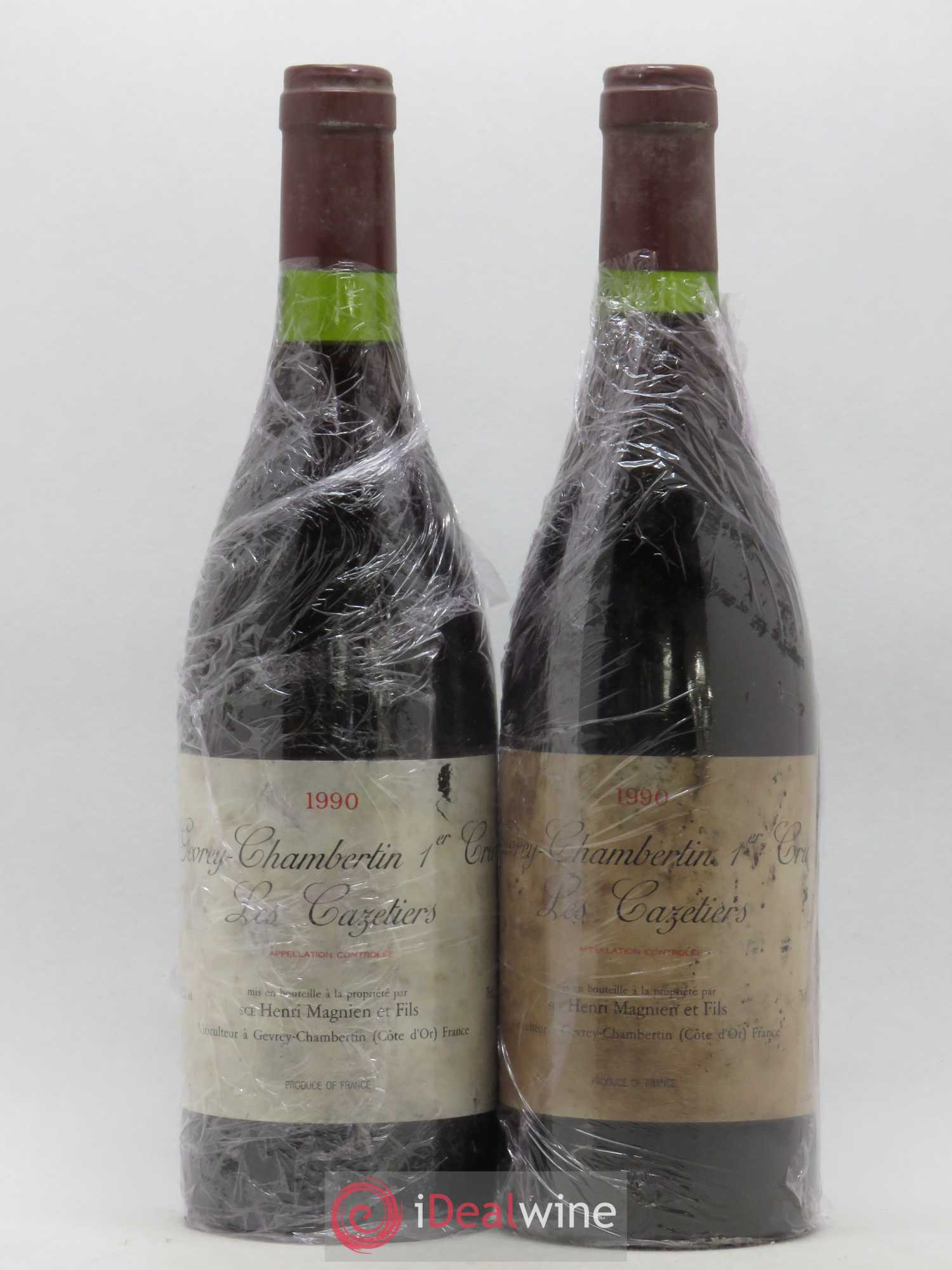 Gevrey-Chambertin 1er Cru Les Cazetiers Henri Magnien (Domaine) 1990 - Lot de 2 bouteilles - 0