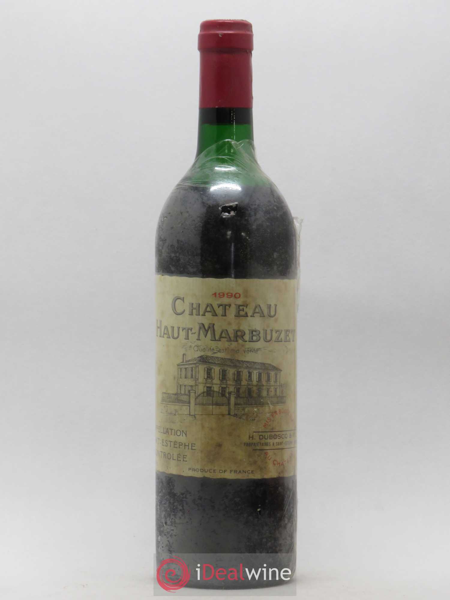 Château Haut Marbuzet 1990 - Lot de 1 bouteille - 0