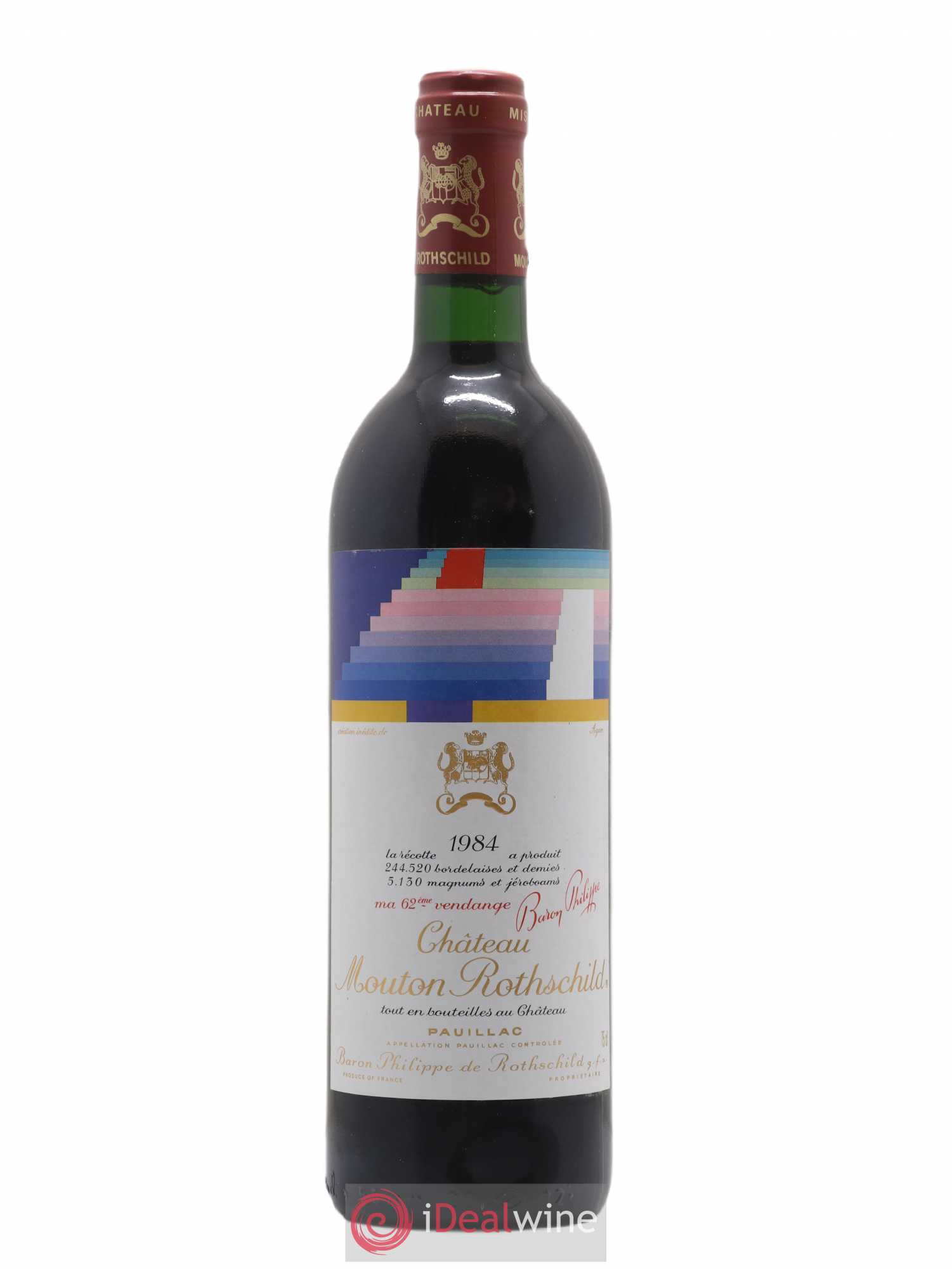 Château Mouton Rothschild 1er Grand Cru Classé 1984 - Lot de 1 bouteille - 0