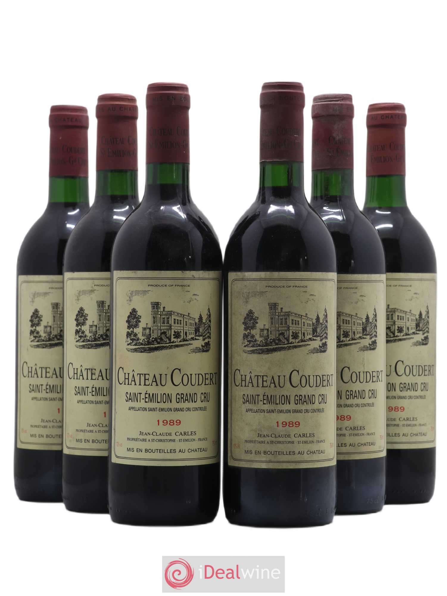 Saint-Émilion Grand Cru Château Coudert 1989 - Lot de 6 bouteilles - 0