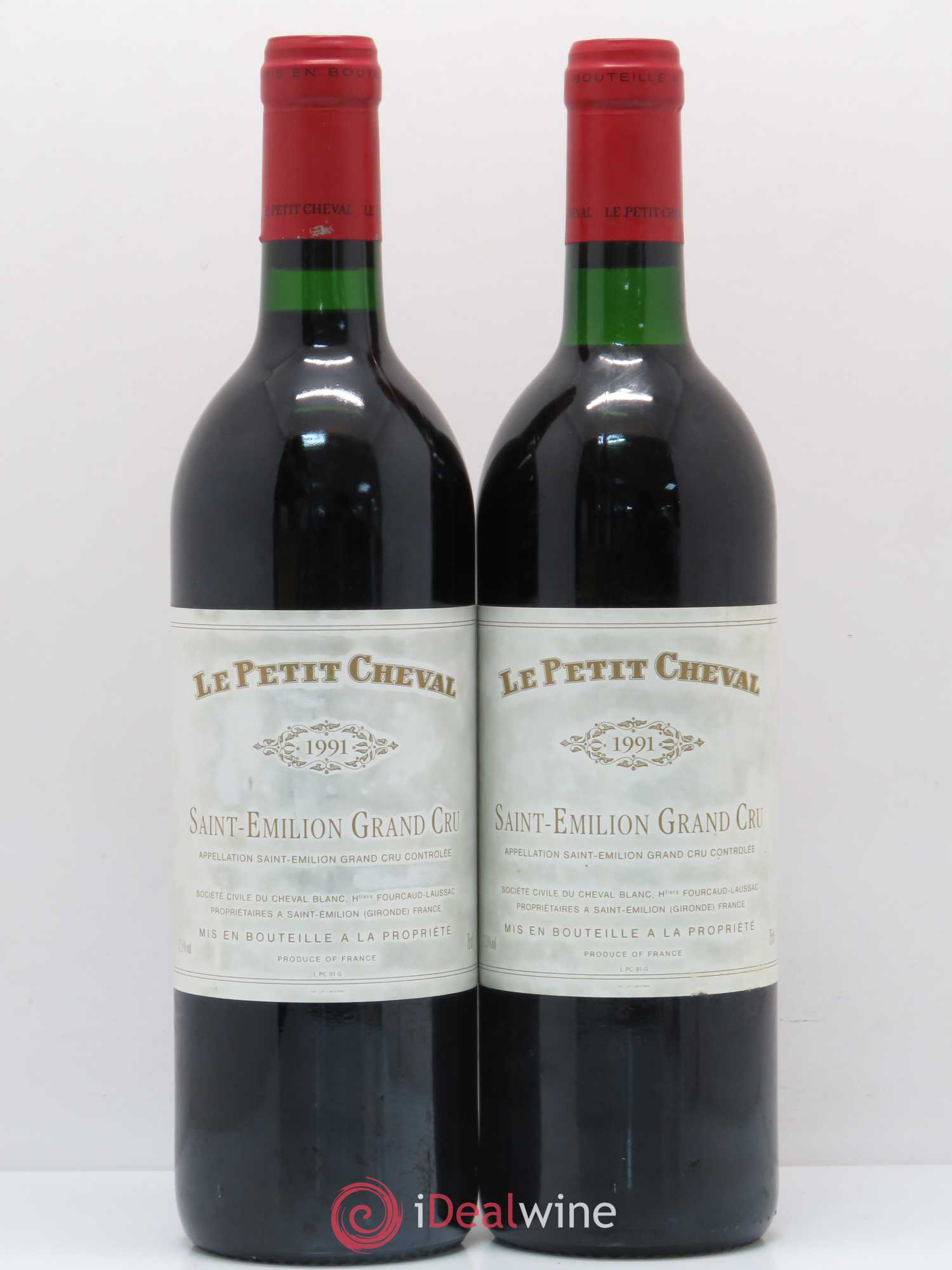 Le Petit Cheval Second Vin 1991 - Lot de 2 bouteilles - 0