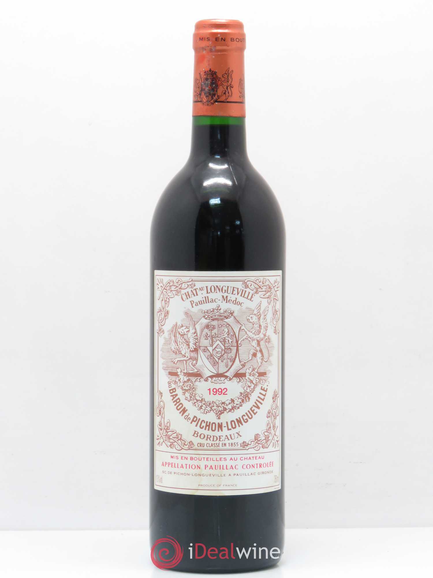 Pichon Longueville Baron 2ème Grand Cru Classé 1992 - Lot de 1 bouteille - 0