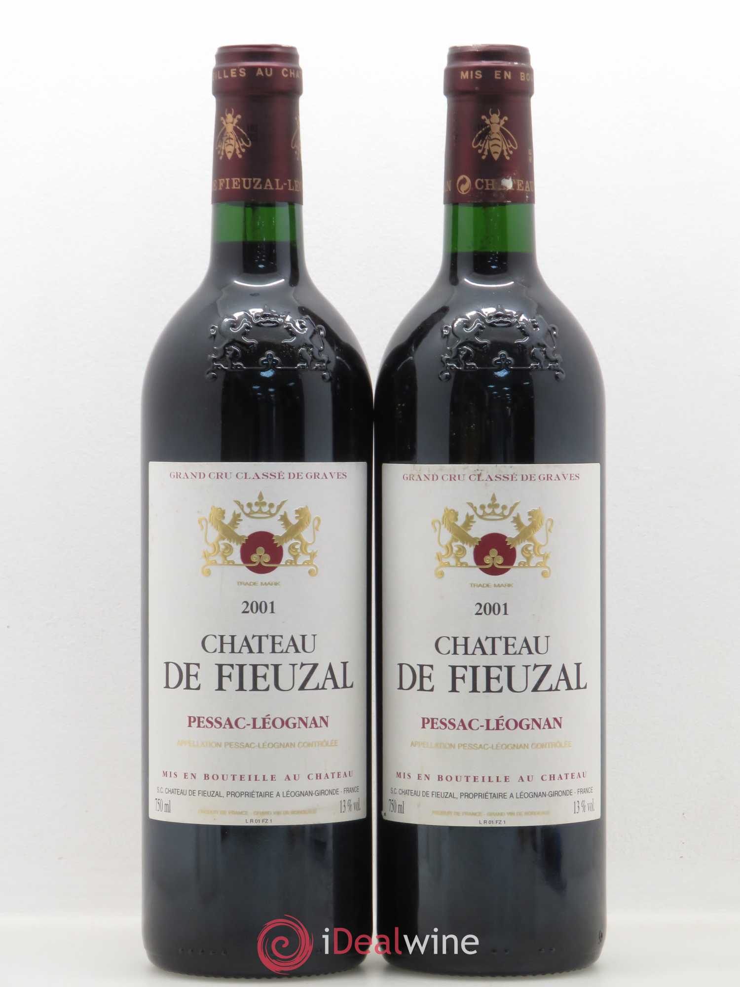 Château de Fieuzal Cru Classé de Graves 2001 - Lot de 2 bouteilles - 0