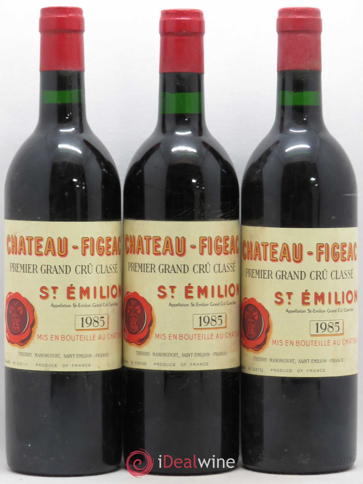 Château Figeac 1er Grand Cru Classé A 1985 - Lot de 3 bouteilles - 0
