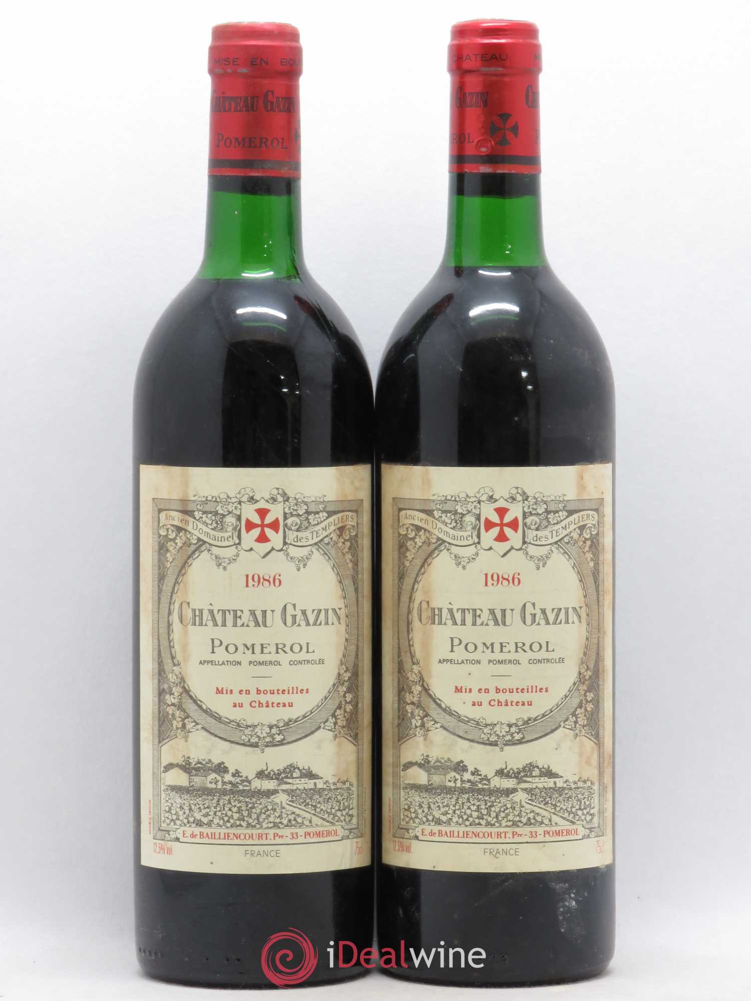 Château Gazin 1986 - Lot de 2 bouteilles - 0