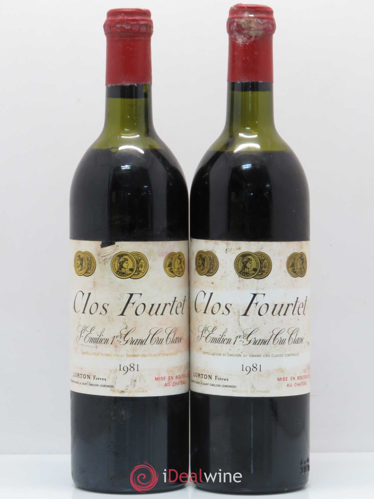 Clos Fourtet 1er Grand Cru Classé B 1981 - Lot de 2 bouteilles - 0