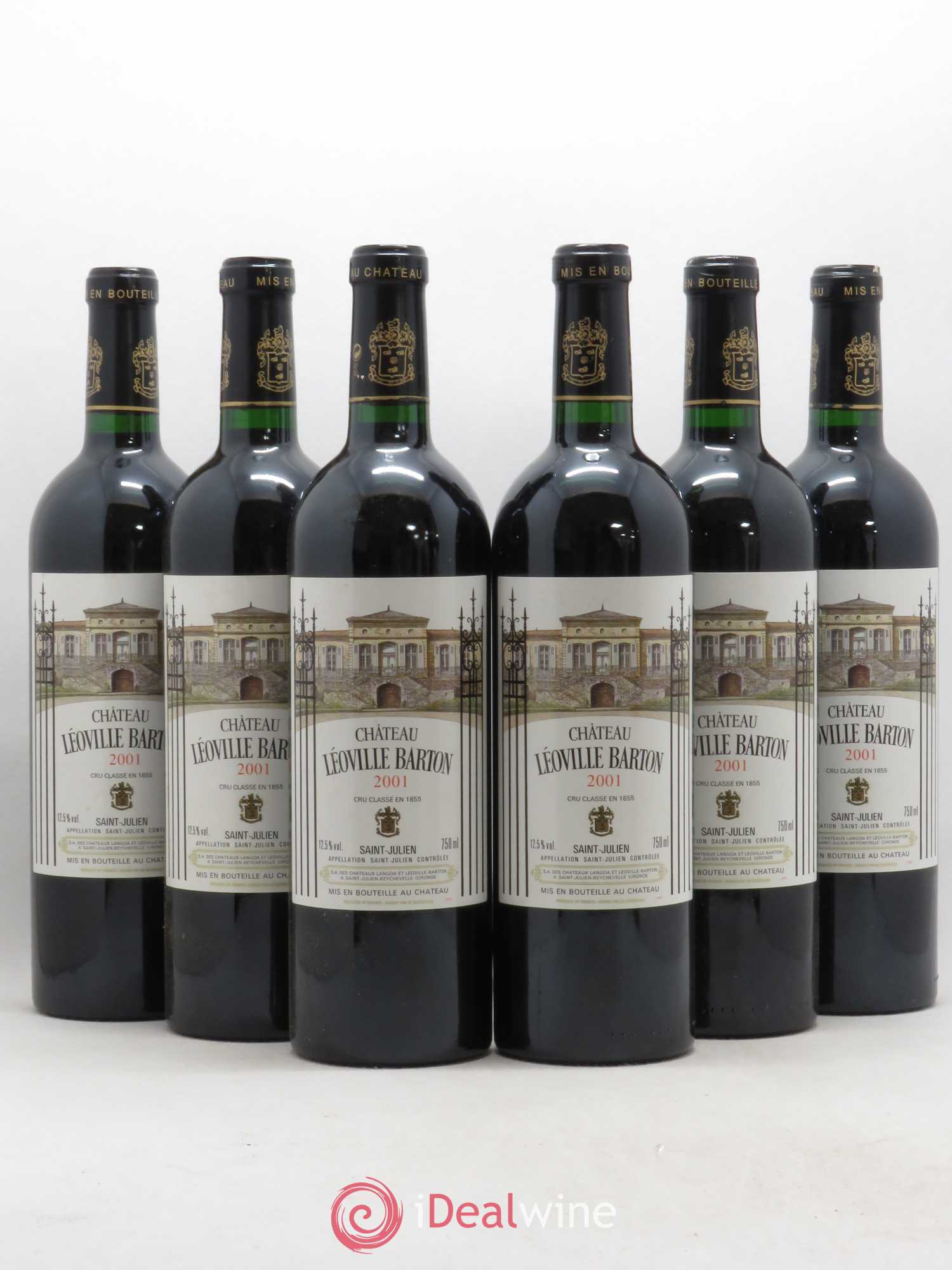 Château Léoville Barton 2ème Grand Cru Classé 2001 - Lot de 6 bouteilles - 0