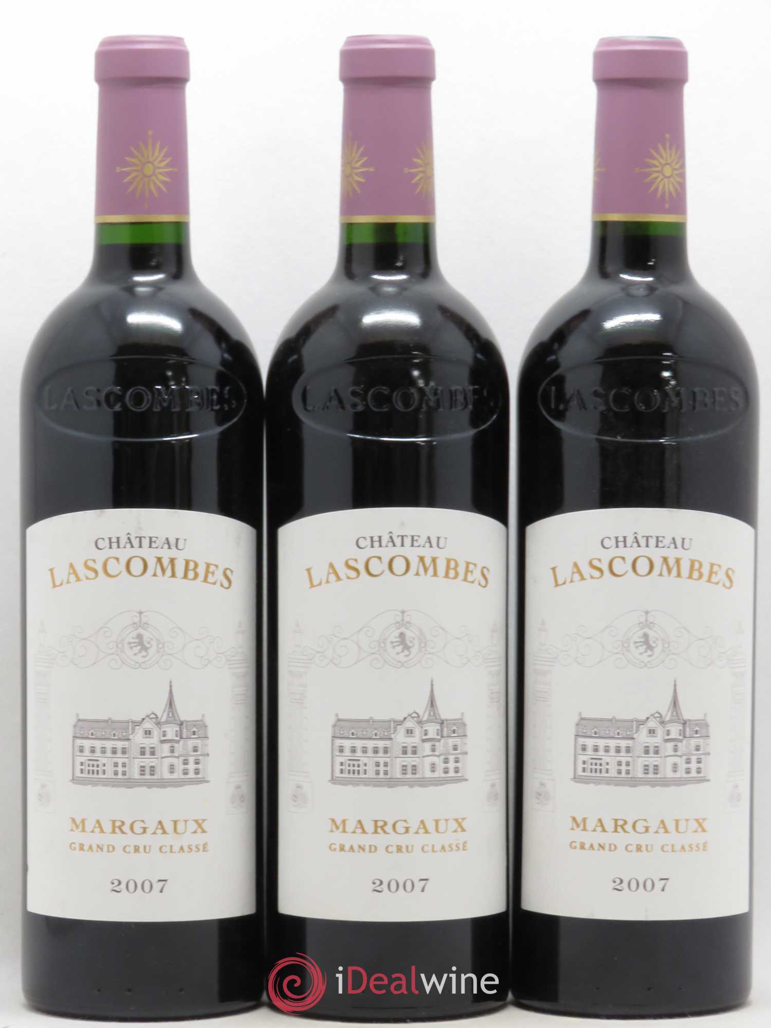 Château Lascombes 2ème Grand Cru Classé 2007 - Lot de 3 bouteilles - 0