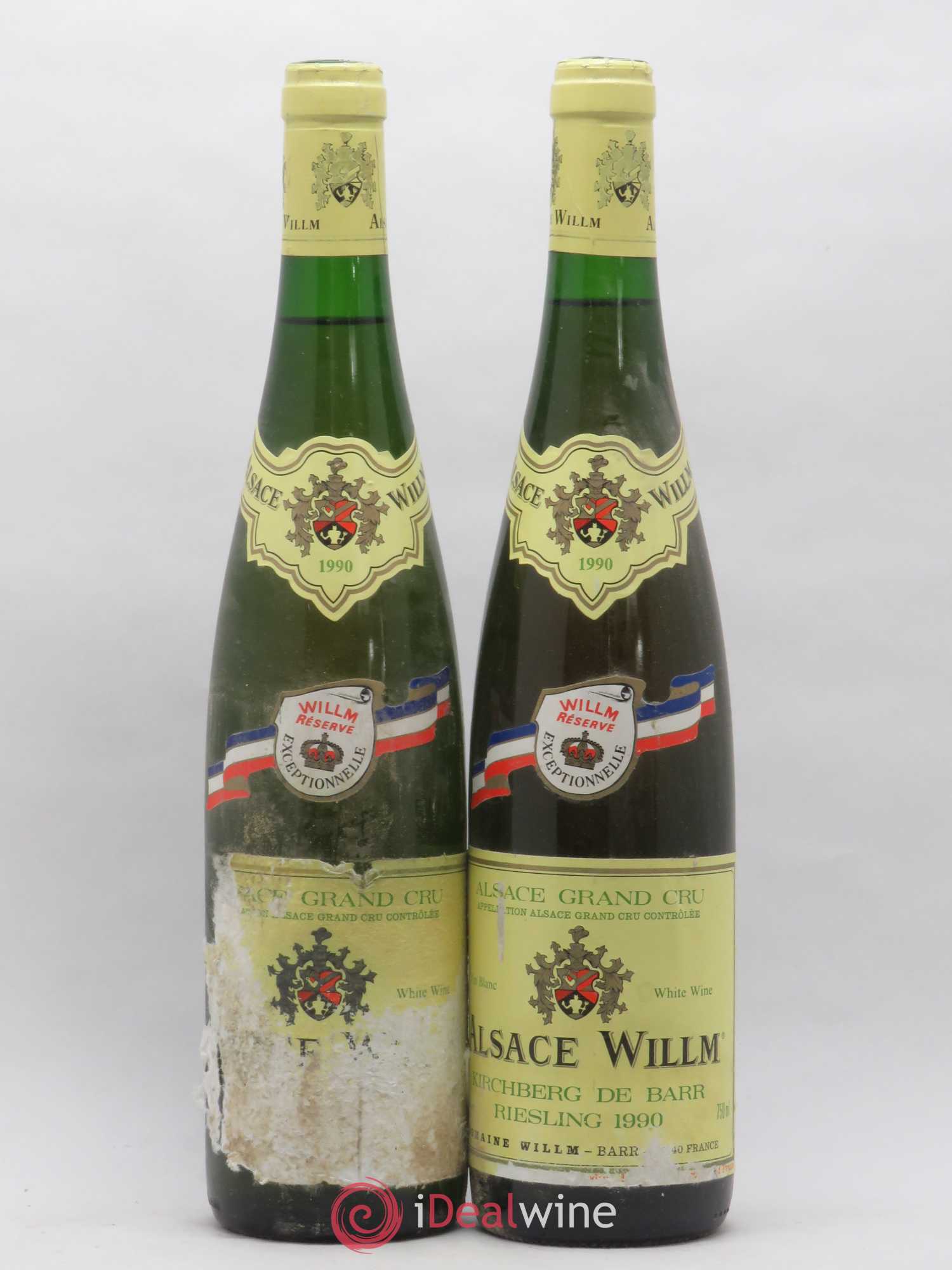 Alsace Grand Cru Kirchberg de Barr Domaine Willm Réserve Exceptionnelle 1990 - Posten von 2 Flaschen - 0