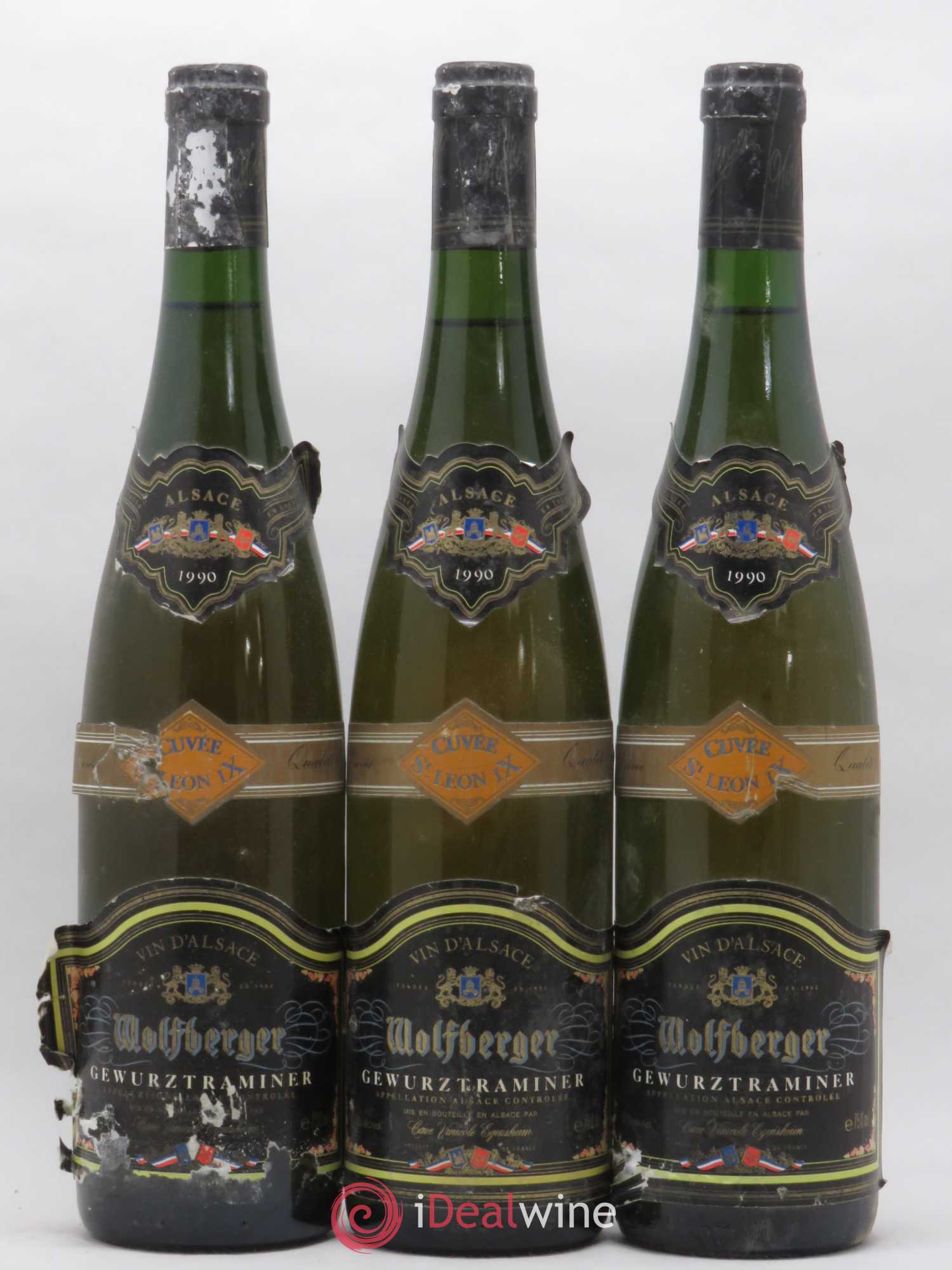 Gewurztraminer Saint Léon IX Wolfberger 1990 - Posten von 3 Flaschen - 0