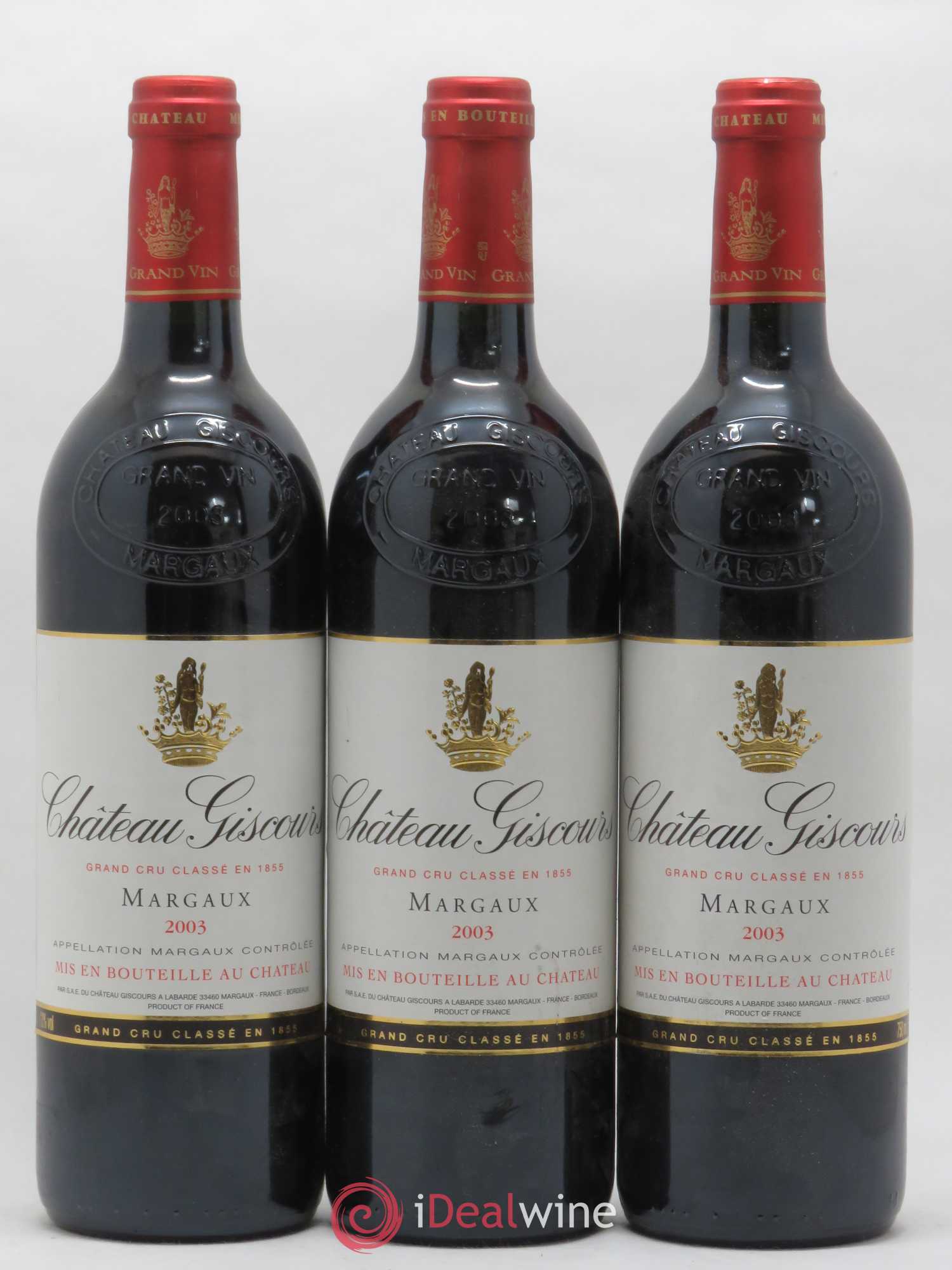 Château Giscours 3ème Grand Cru Classé 2003 - Lot de 3 bouteilles - 0
