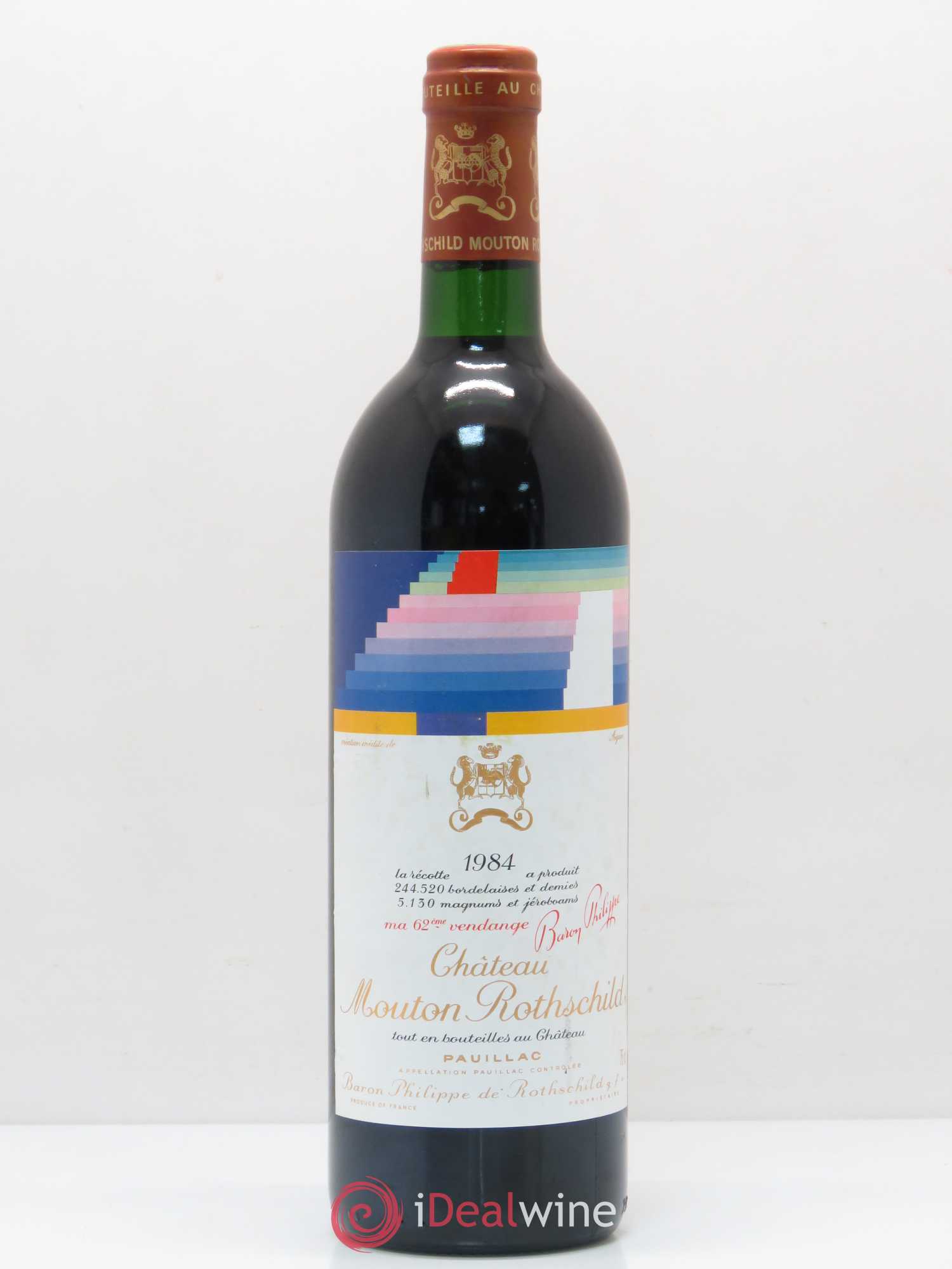 Château Mouton Rothschild 1er Grand Cru Classé 1984 - Lot de 1 bouteille - 0