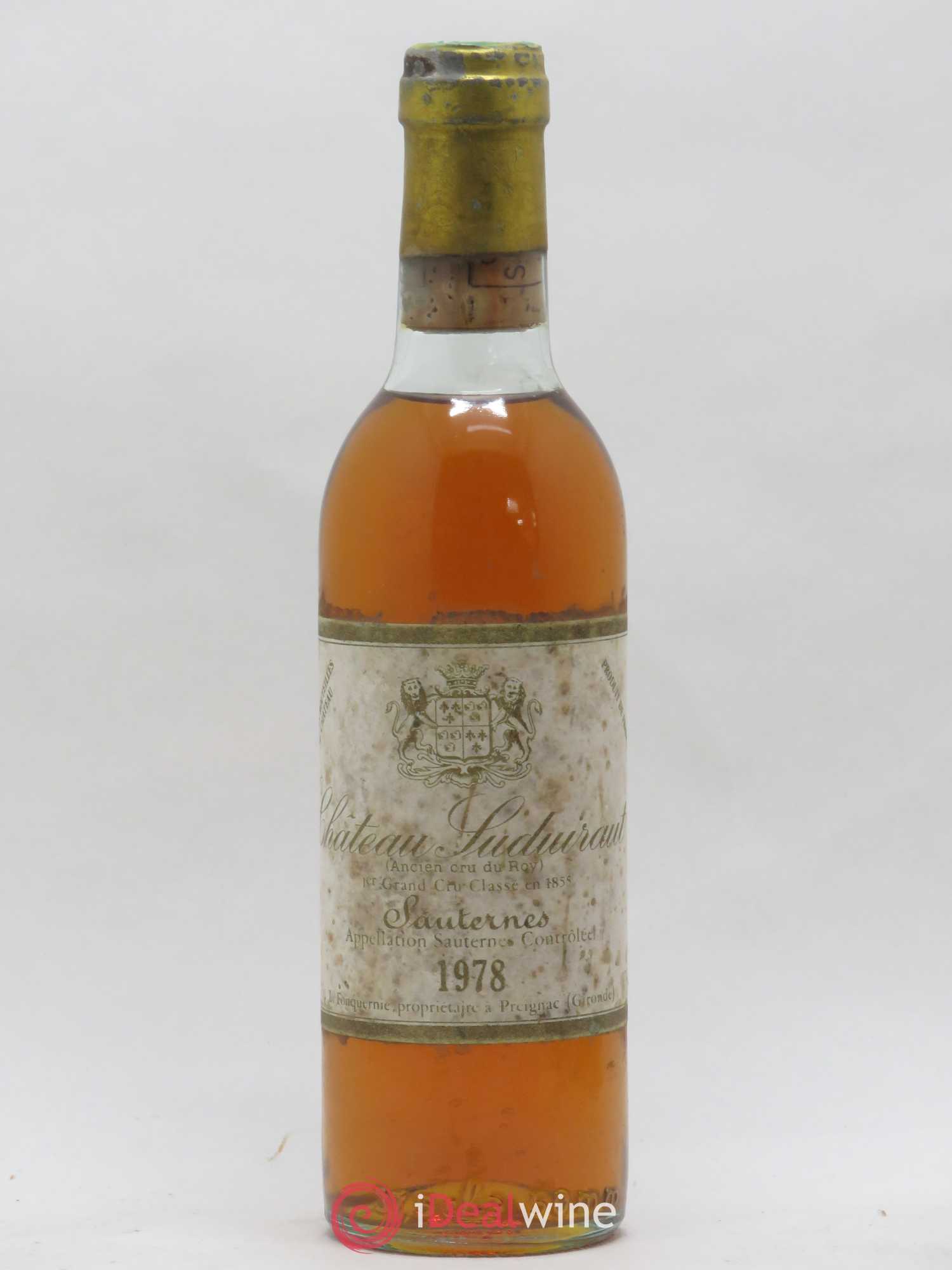 Château Suduiraut 1er Grand Cru Classé 1978 - Lotto di 1 mezza bottiglia - 0