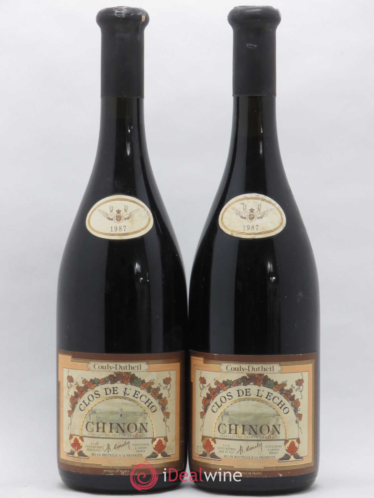 Chinon Clos de l'Echo Couly-Dutheil 1987 - Lot de 2 bouteilles - 0
