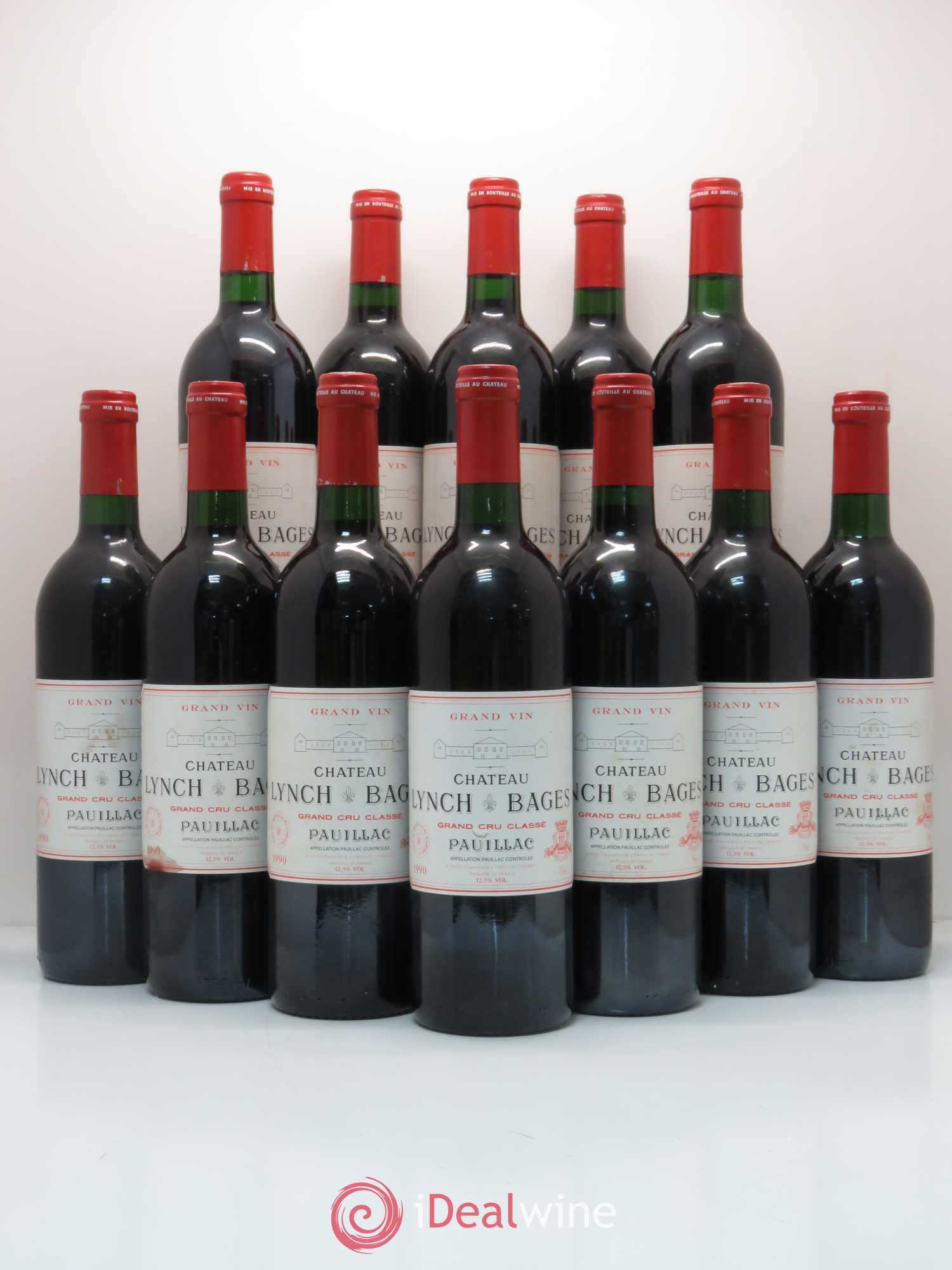 Château Lynch Bages 5ème Grand Cru Classé 1990 - Lot de 12 bouteilles - 0