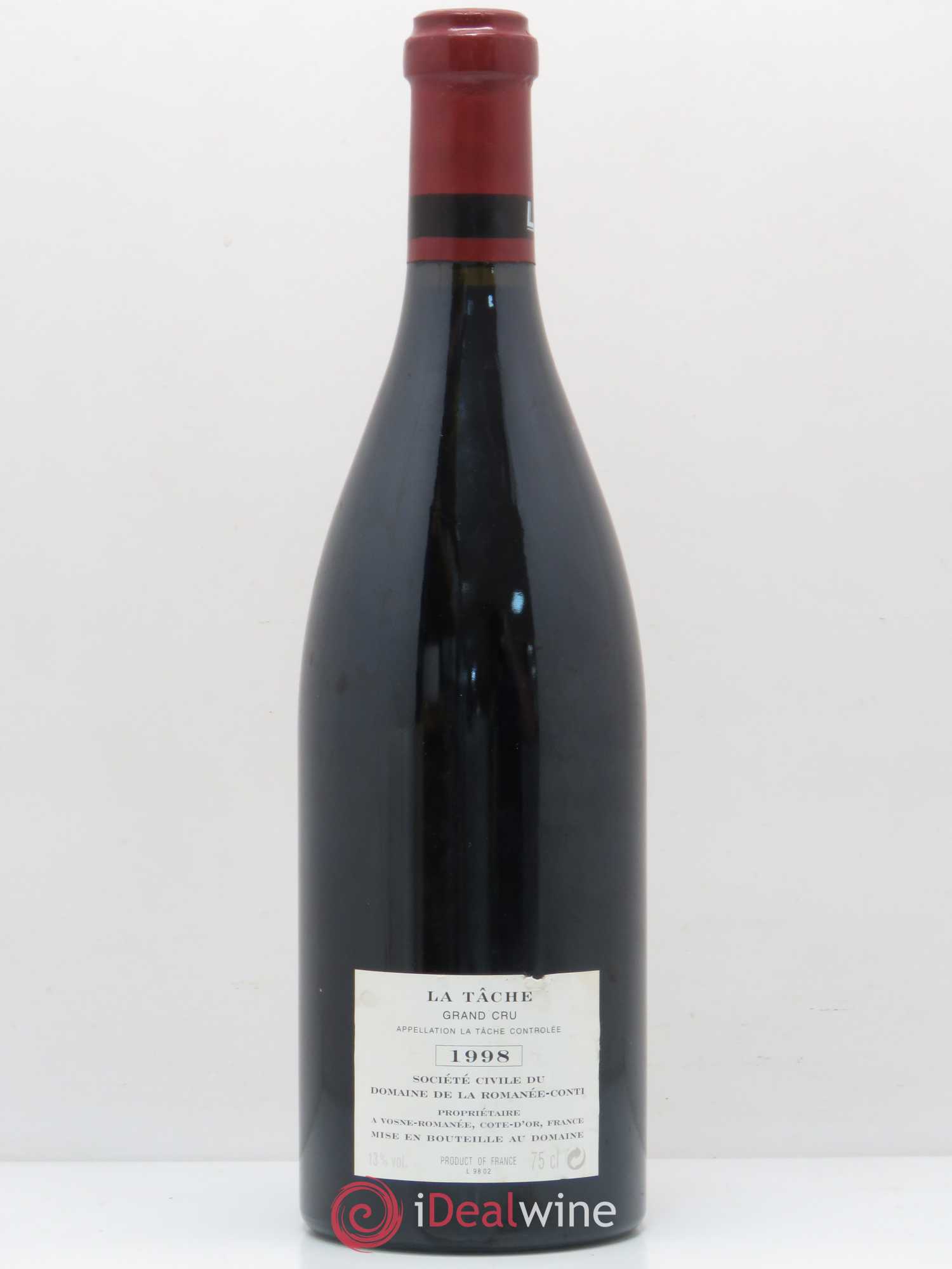La Tâche Grand Cru Domaine de la Romanée-Conti 1998 - Lot de 1 bouteille - 1