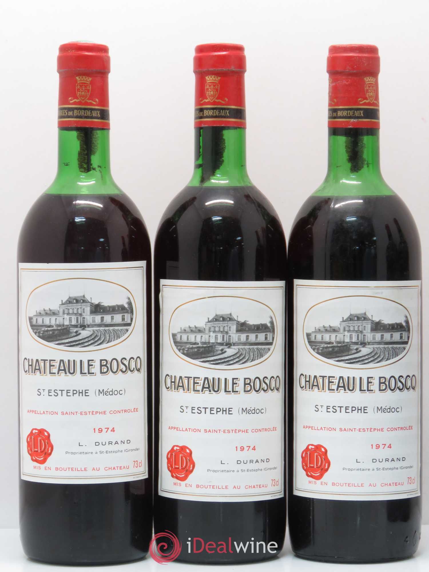 Saint-Estèphe Château Bosq 1975 - Lot de 5 bouteilles - 1