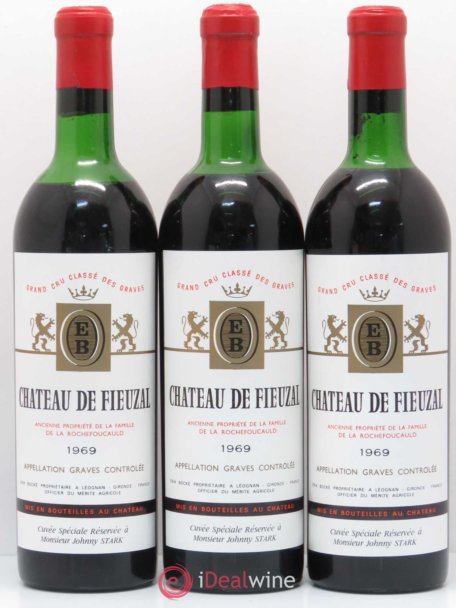 Château de Fieuzal Cru Classé de Graves 1969 - Lot de 3 bouteilles - 0