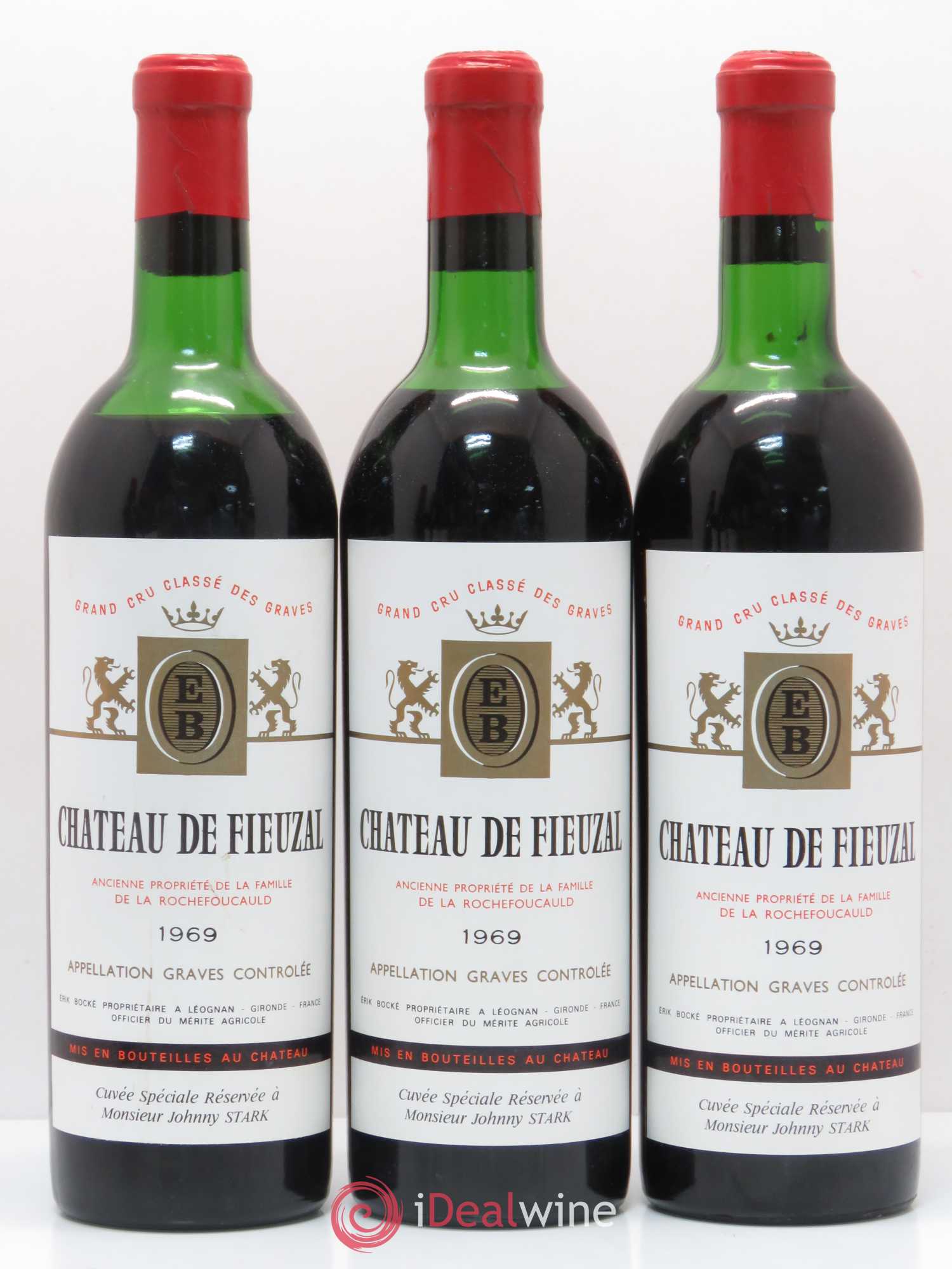 Château de Fieuzal Cru Classé de Graves 1969 - Lot de 3 bouteilles - 0