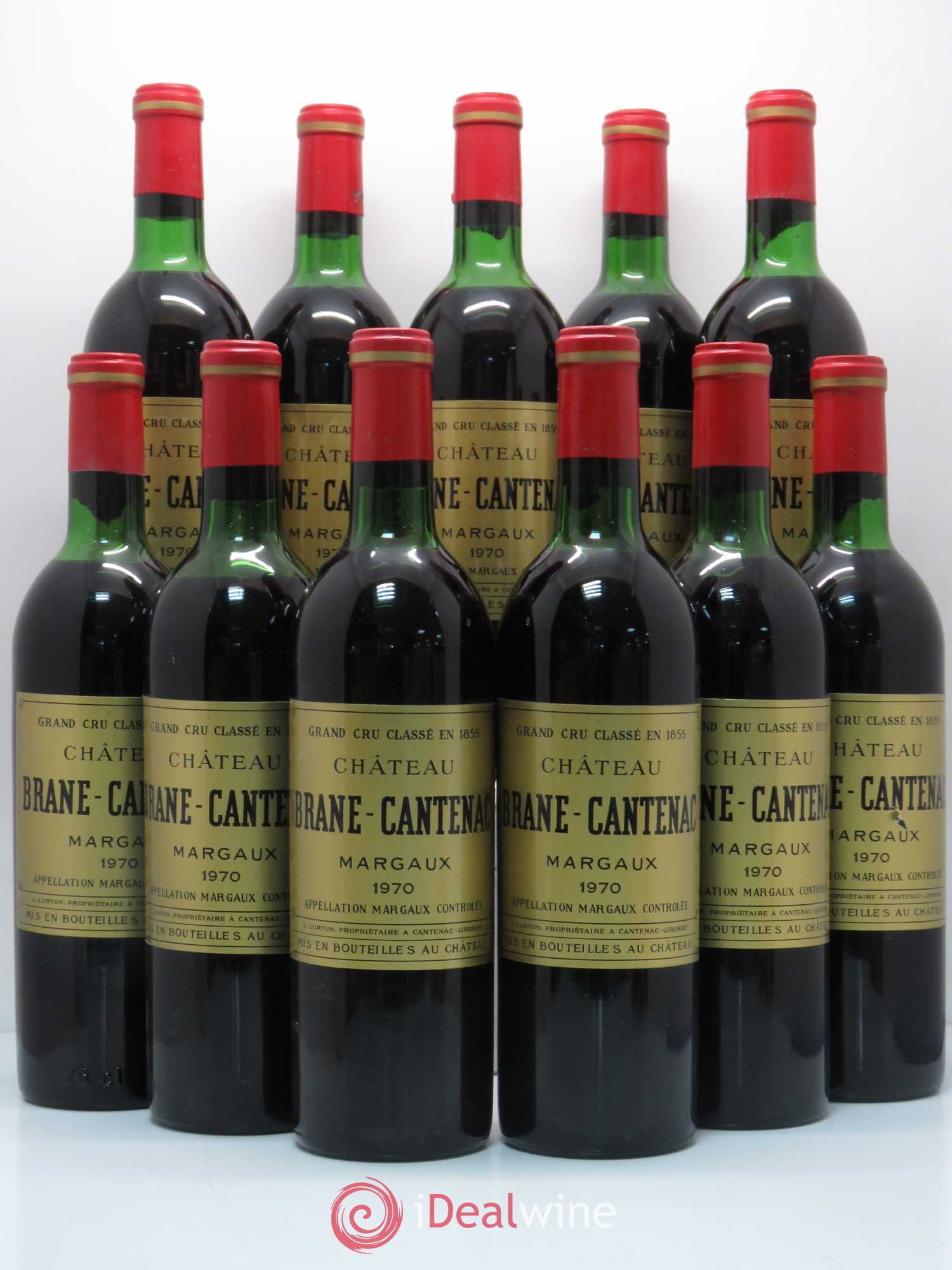 Château Brane Cantenac 2ème Grand Cru Classé 1970 - Lot de 11 bouteilles - 0