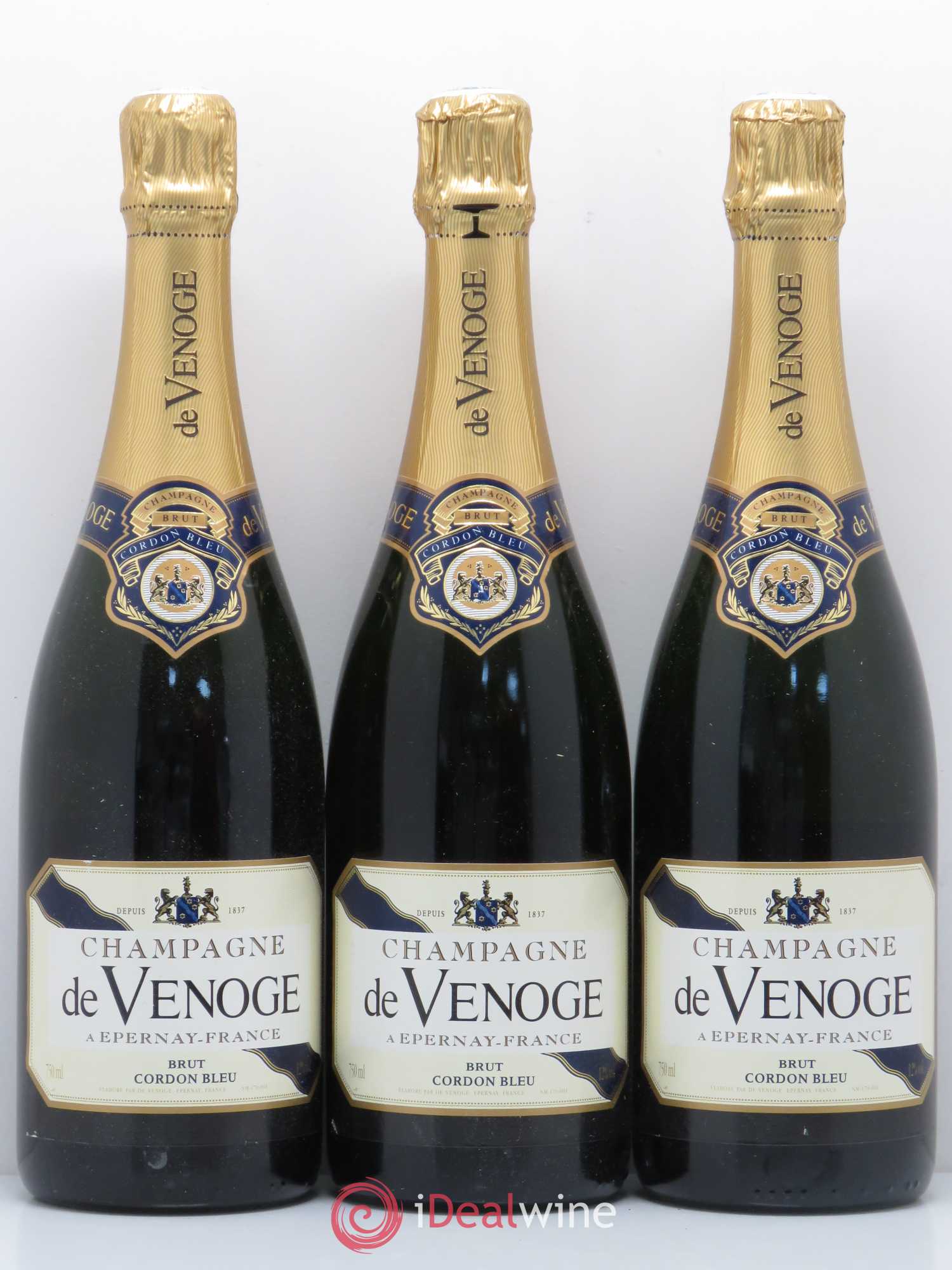 Champagne De Venoge Brut Cordon Bleu - Posten von 3 Flaschen - 0