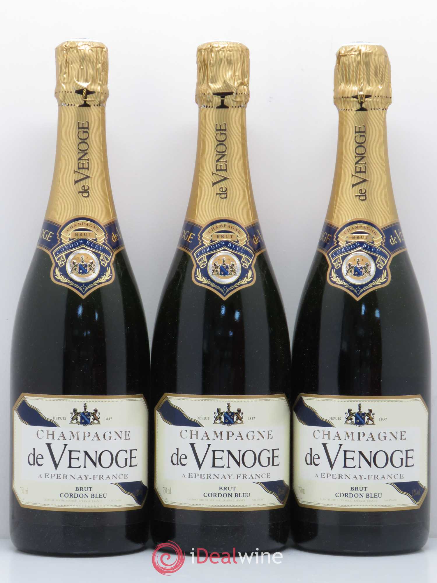 Champagne De Venoge Brut Cordon Bleu - Posten von 3 Flaschen - 0