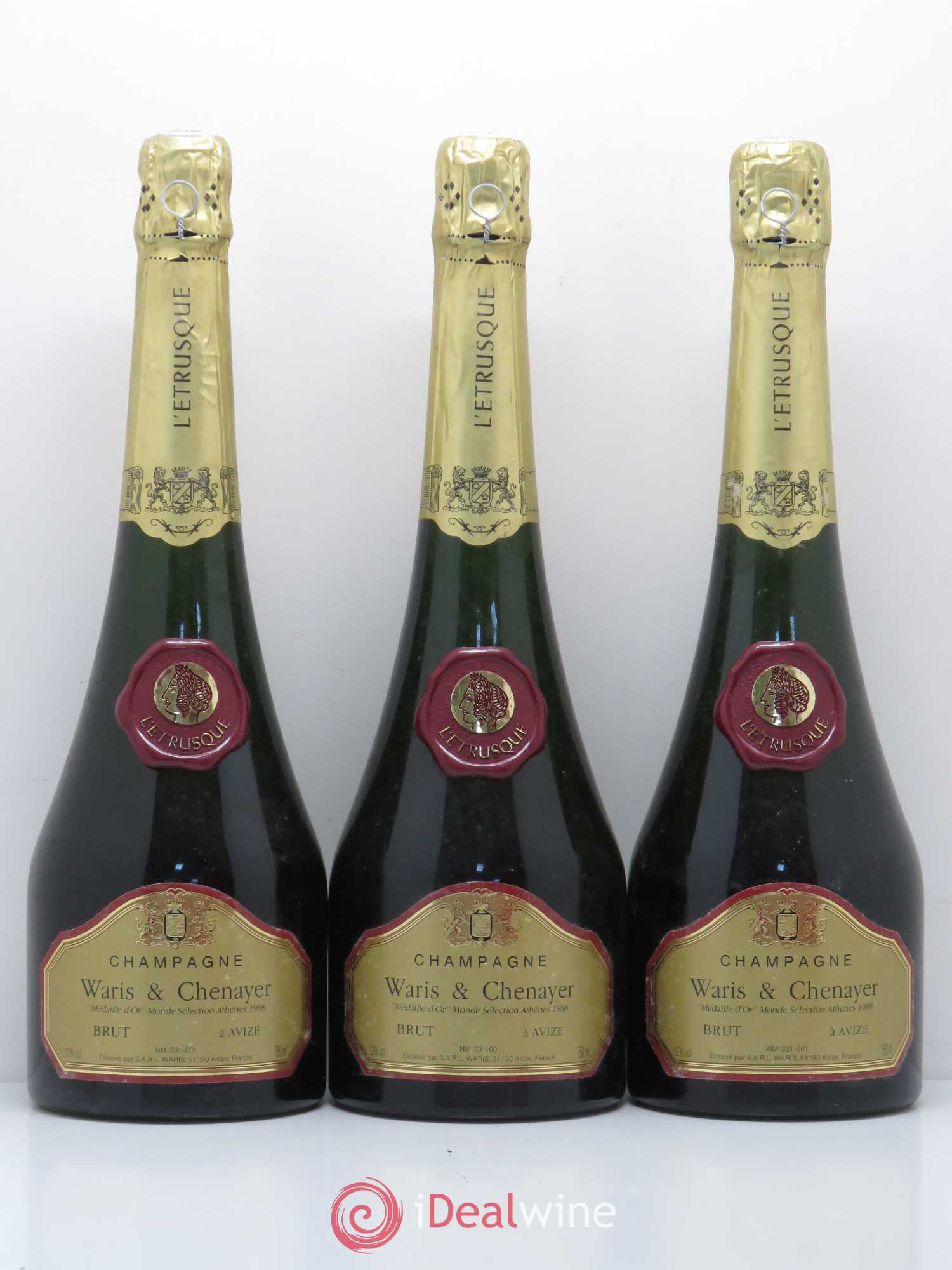 Champagne Cuvée Etrusque Waris et Chenayer - Posten von 3 Flaschen - 0