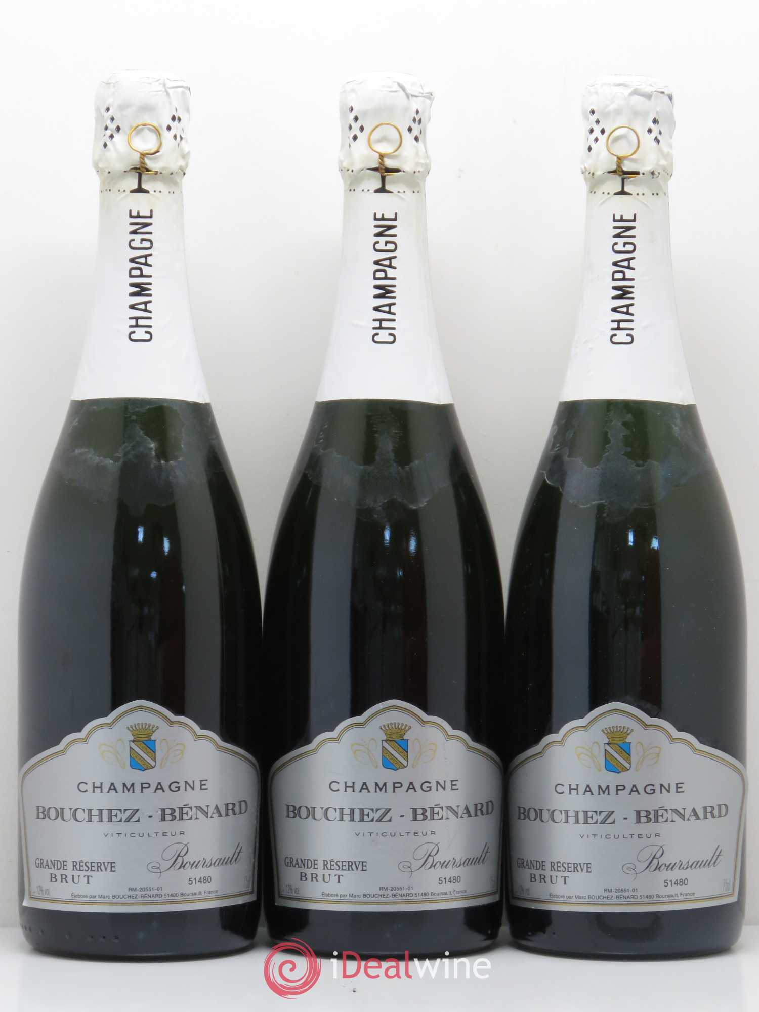 Champagne Champagne Bouchez-Bénard - Grande Réserve Brut - Lot of 5 bottles - 1