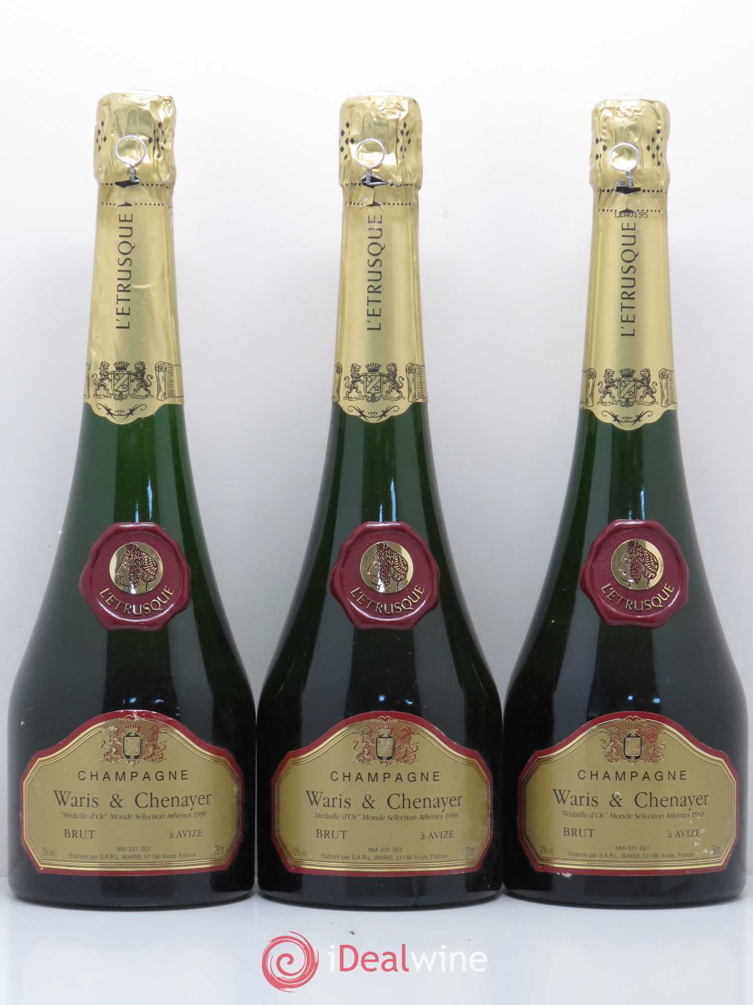 Champagne Champagne Waris et Chenayer - Cuvée Etrusque - Posten von 3 Flaschen - 0
