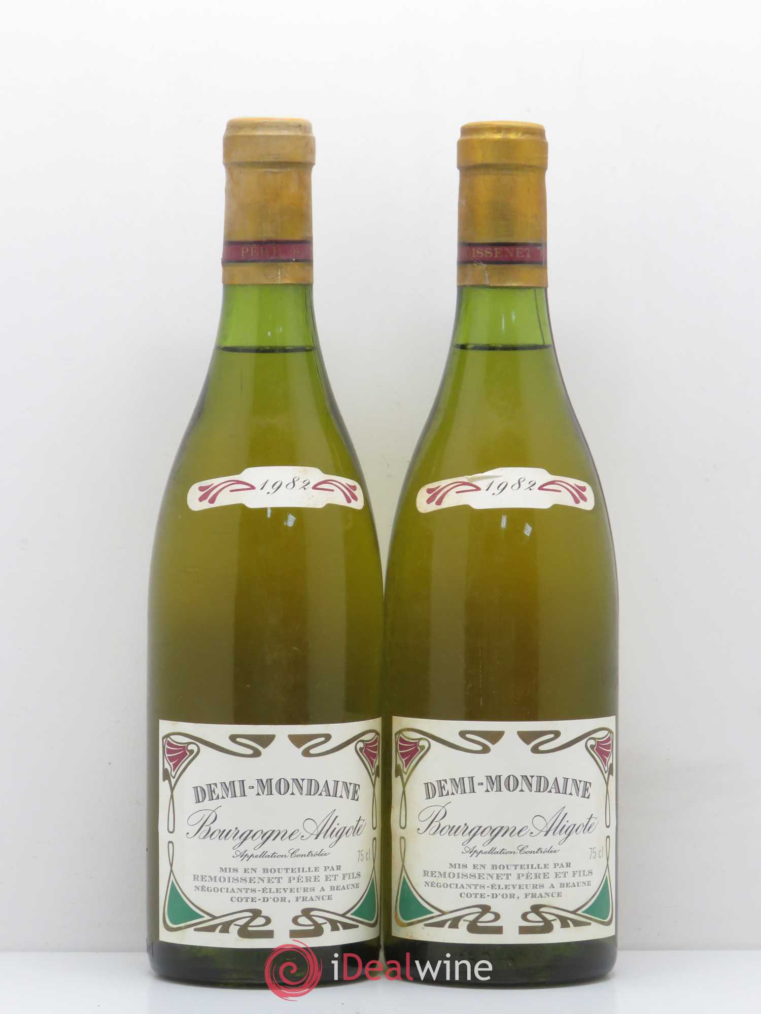 Bourgogne Aligoté Demi-Mondaine Remoissenet 1982 - Posten von 2 Flaschen - 0